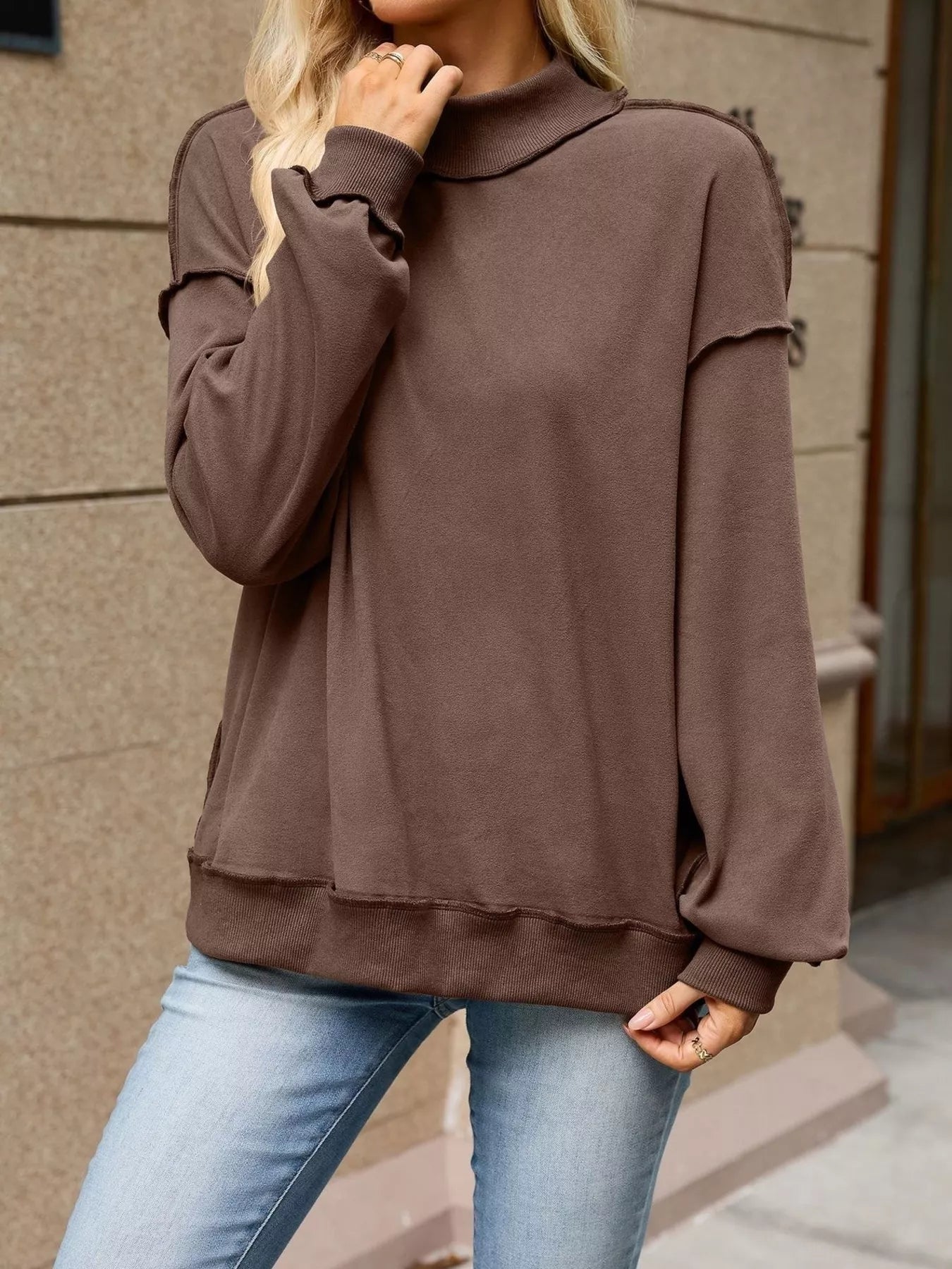 Loose Fit Crew Neck Sweatshirt