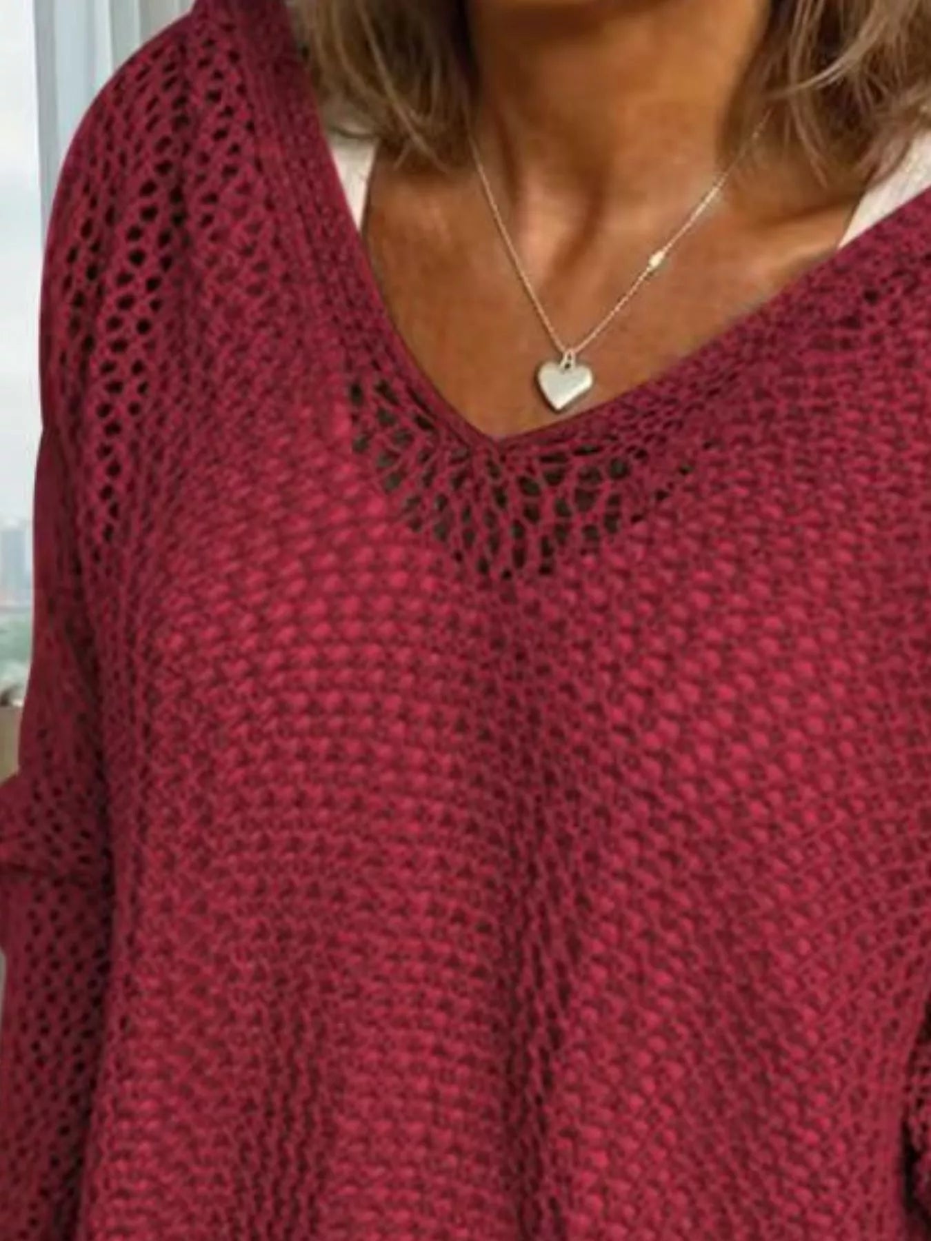 Loose Knit Hooded Cover Up