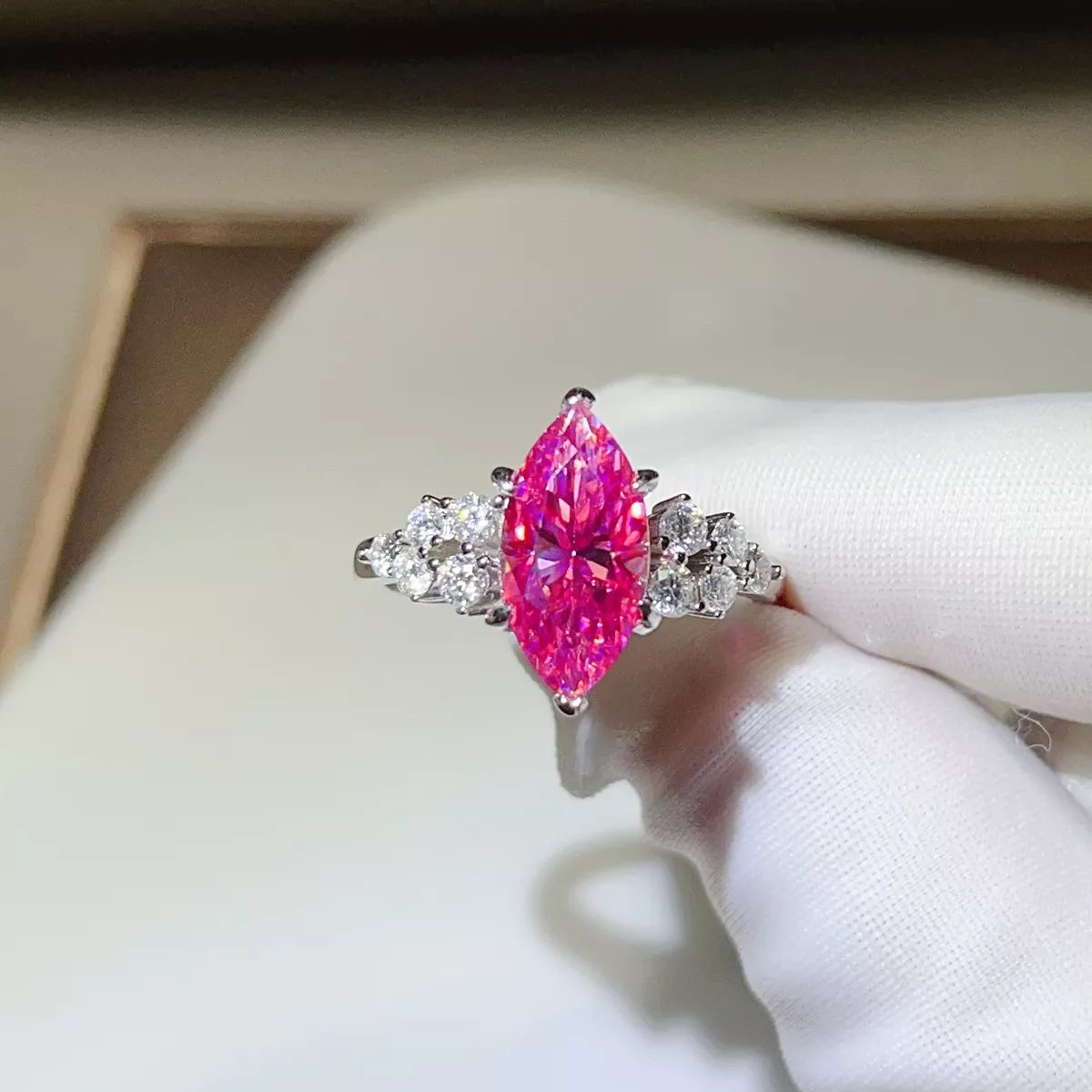 5 Carat 925 Sterling Silver Moissanite Ring