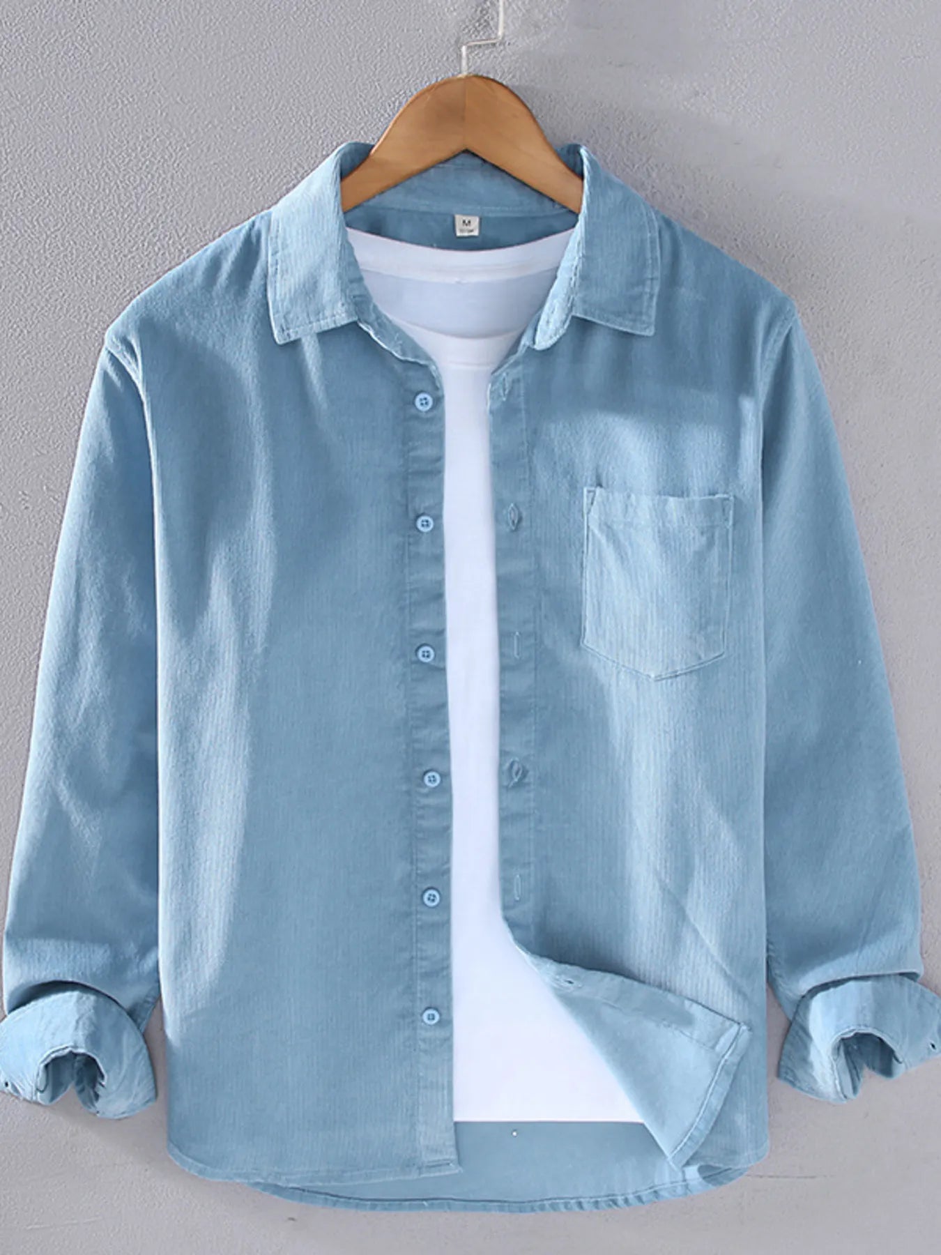 Men's Plus Size Button Up Long Sleeve Shirt