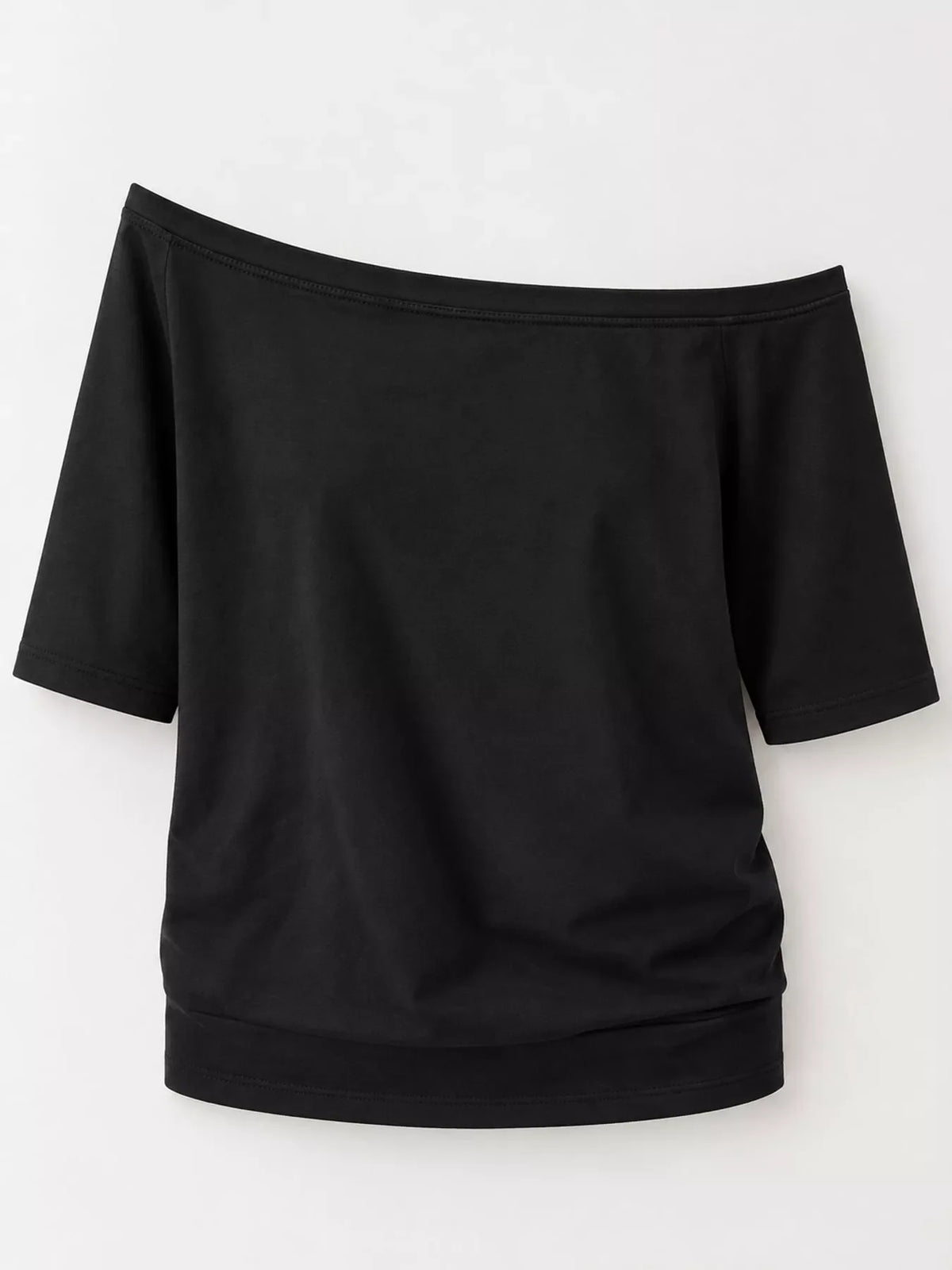 Boat Neck Short Sleeve T-Shirt