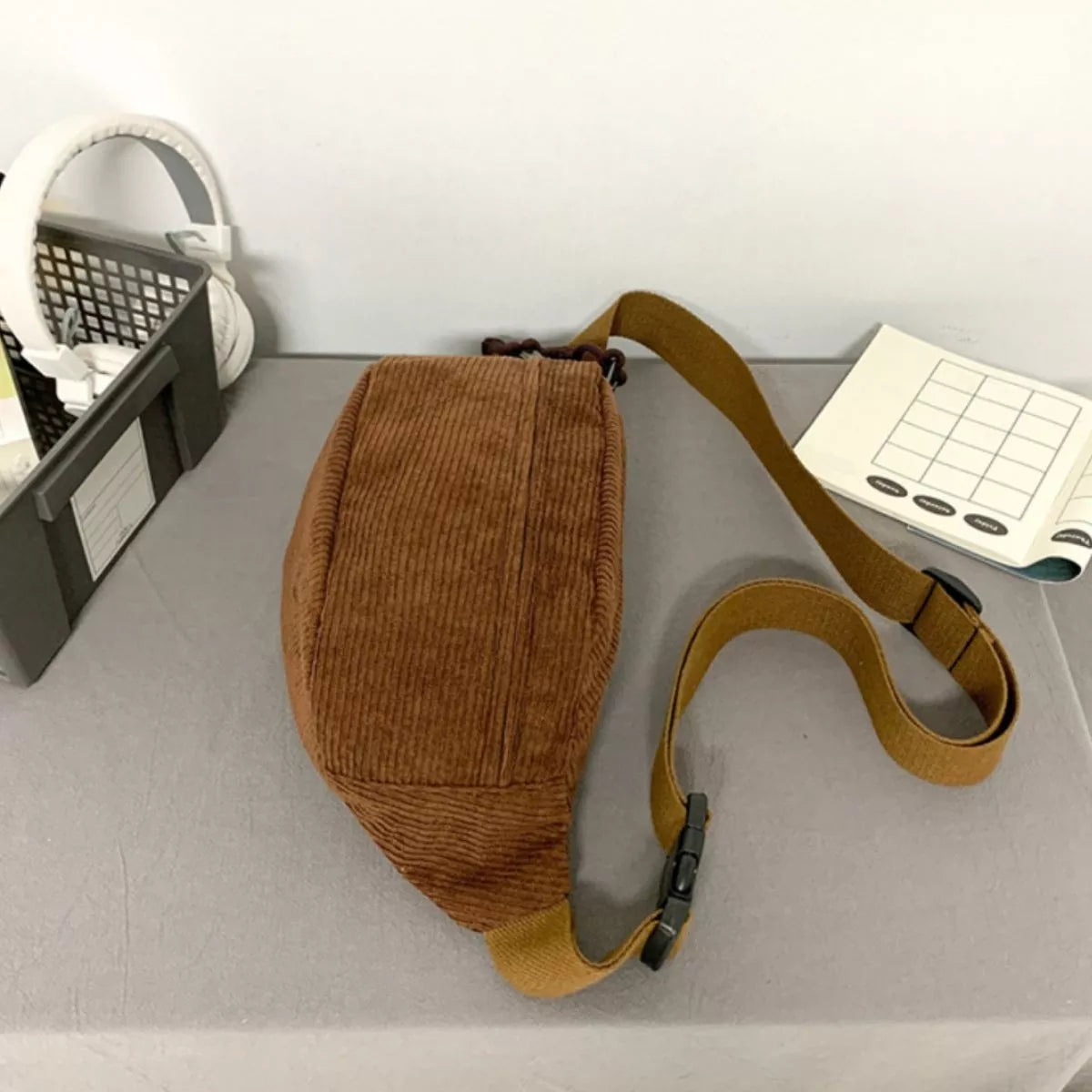 Corduroy Casual Sling Bag