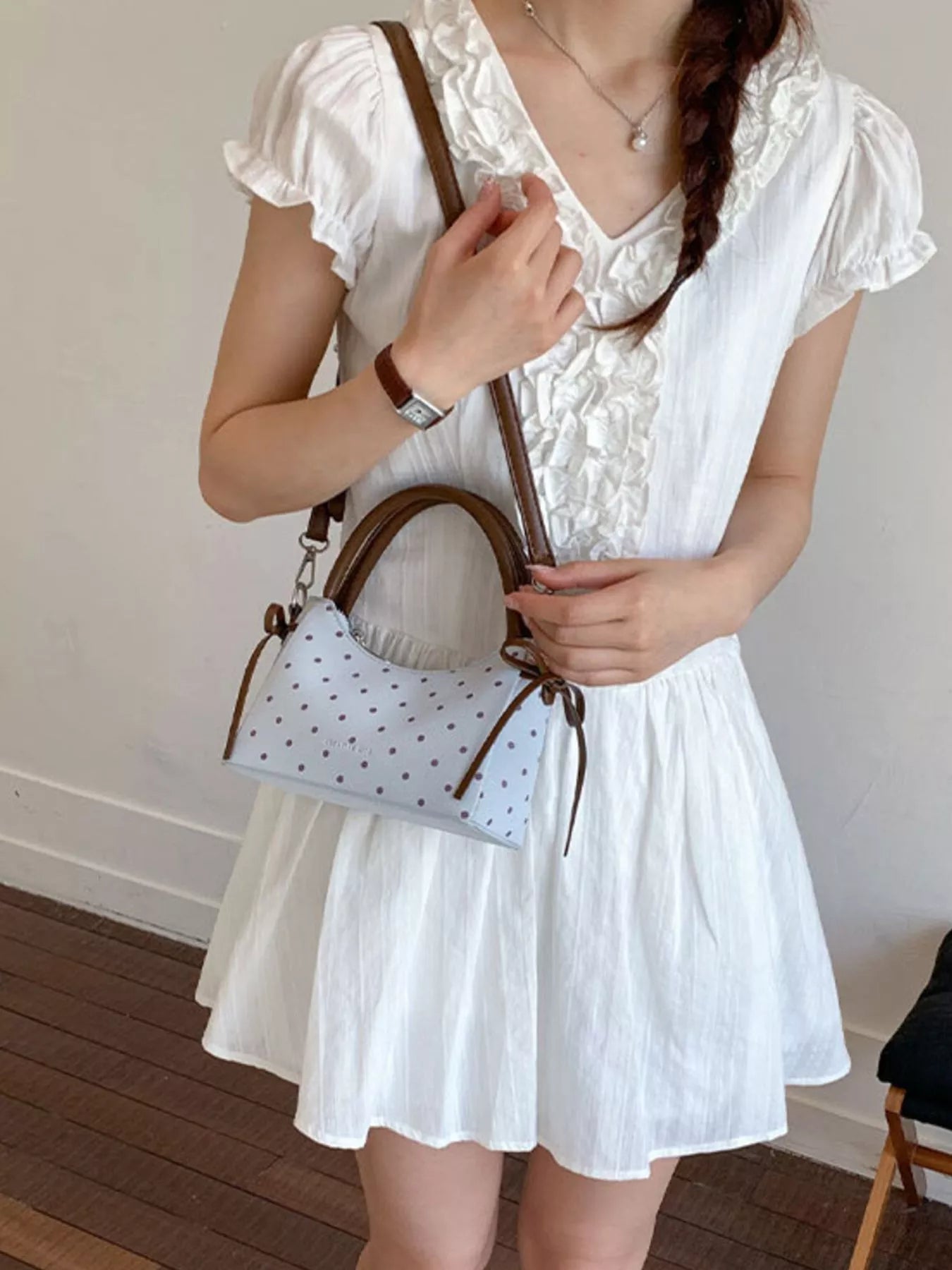 Polka Dot Mini Crossbody Bag