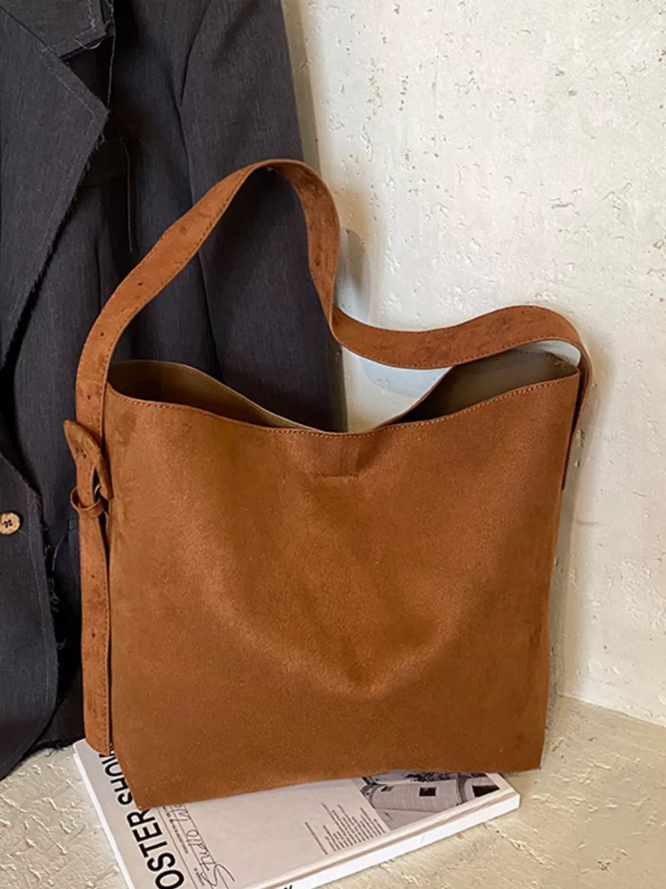 Buckle Adjustable Strap Tote Bag