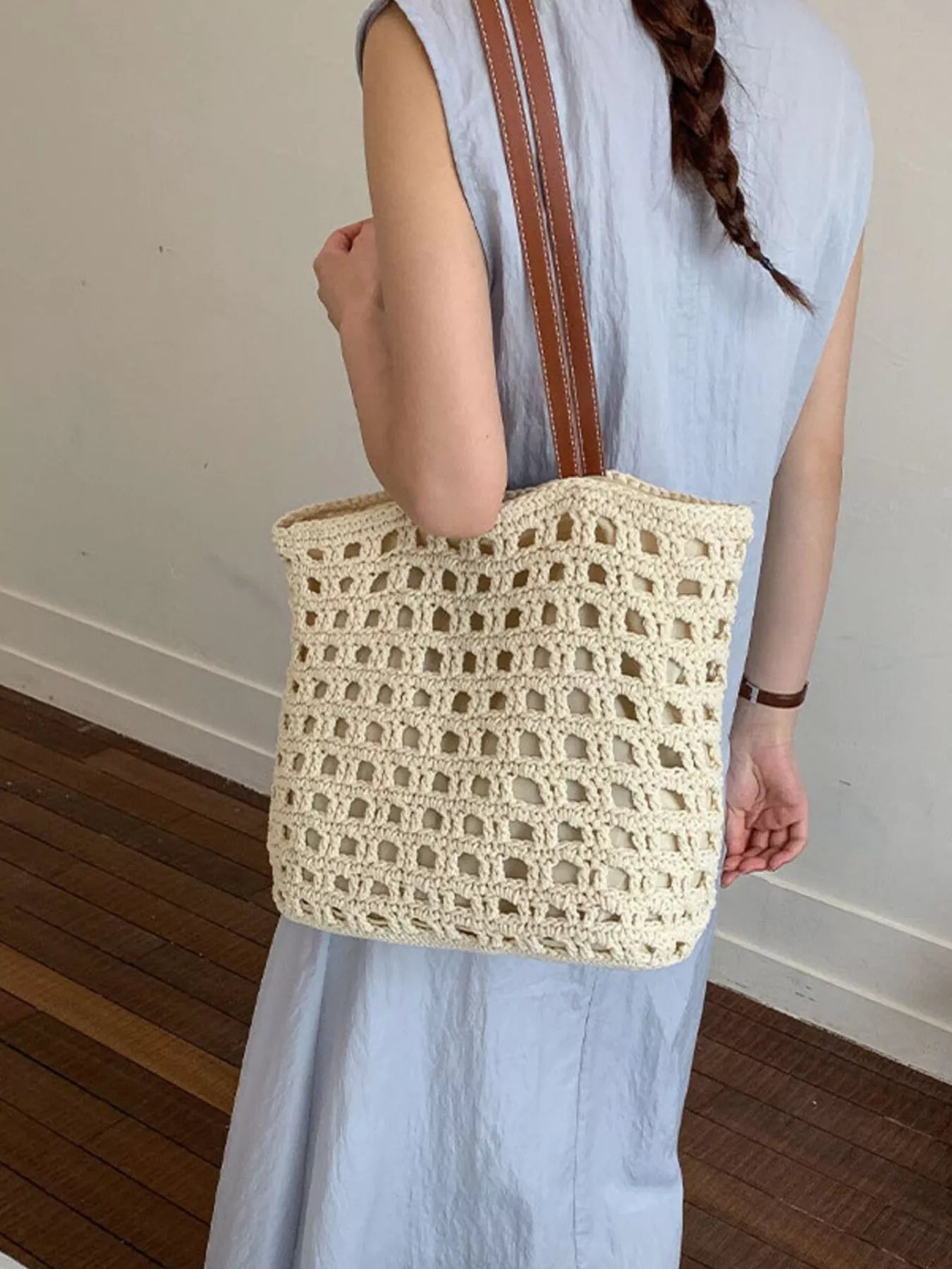 Woven Straw Handbag