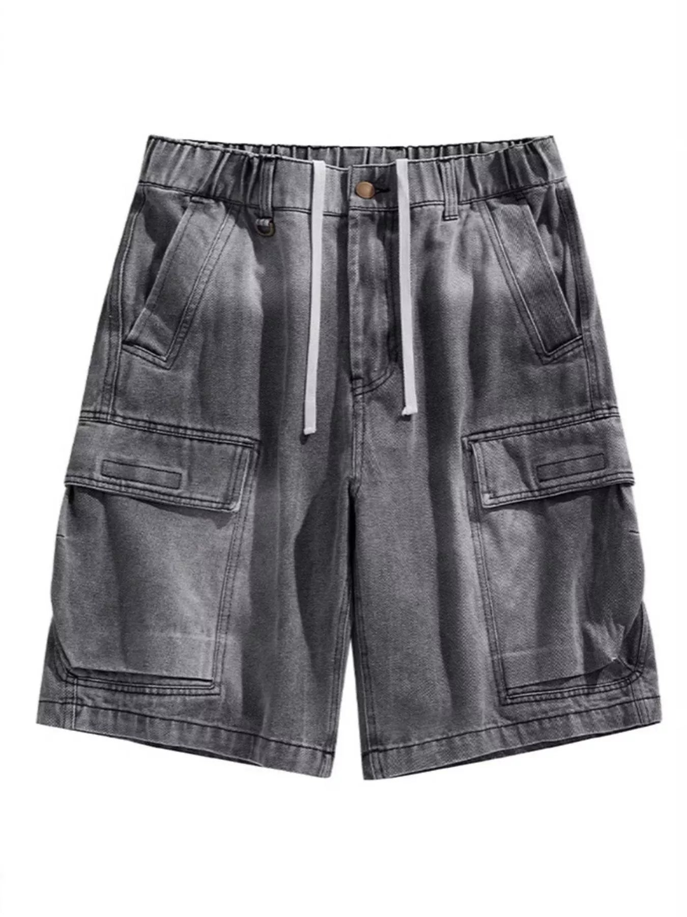 Men's Vintage Wash Cargo Demin Shorts