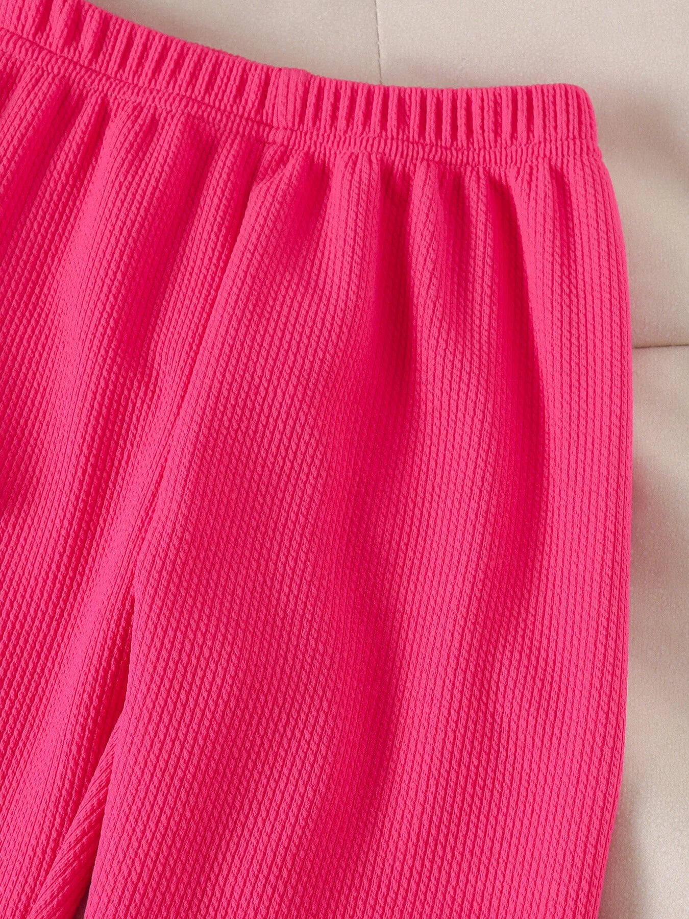 Children's Ribbed Bow Tank Top and Pants Set