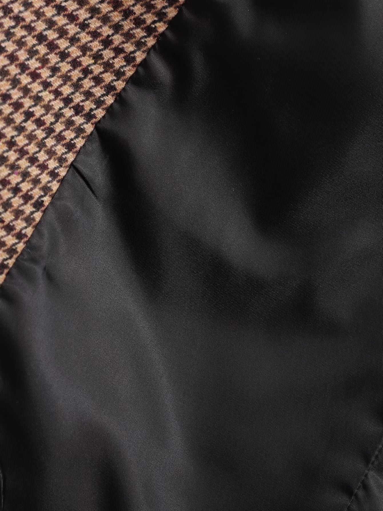 Houndstooth Suit Jacket Leather Ring Decorative Culottes Suit