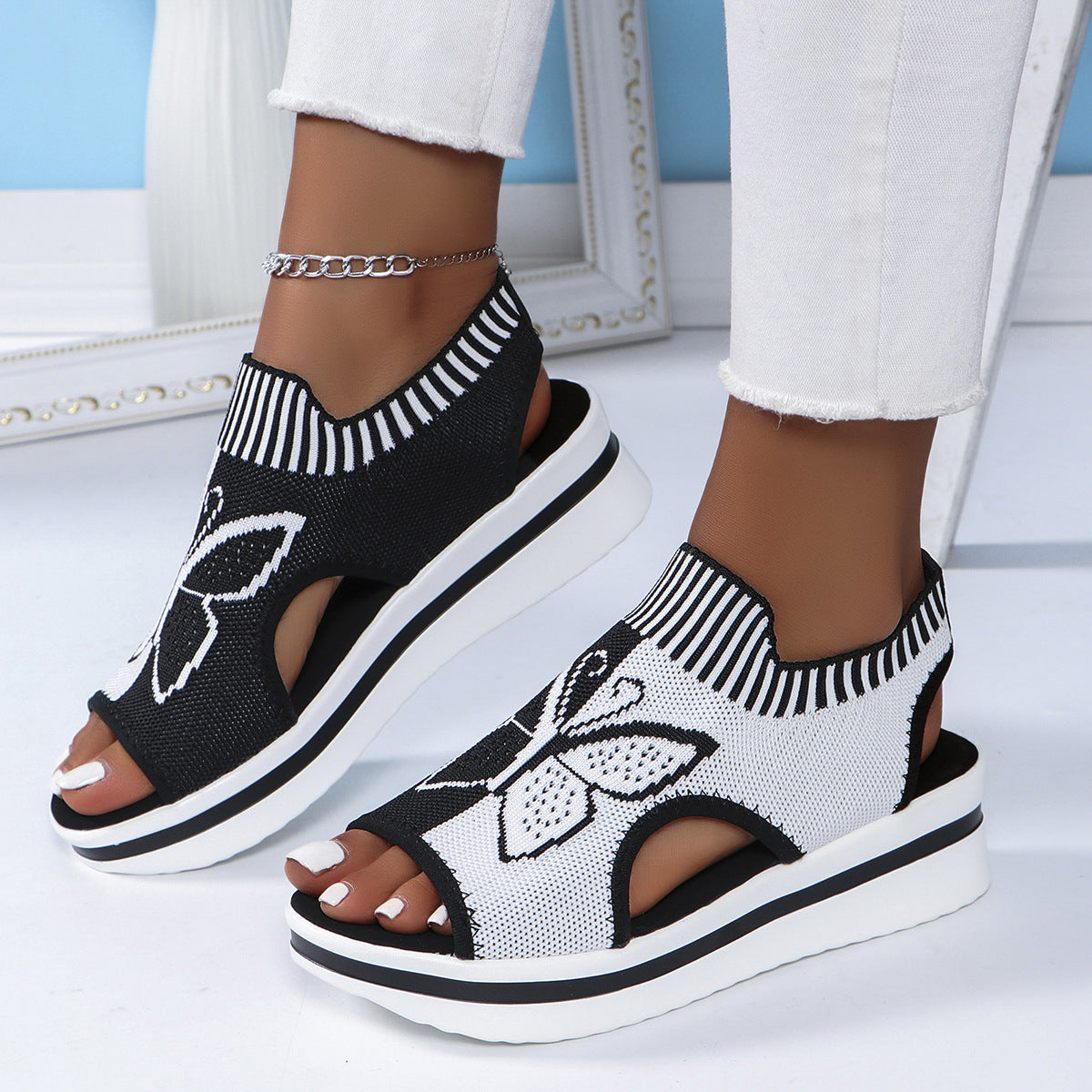 Open Toe Wedge Sandals