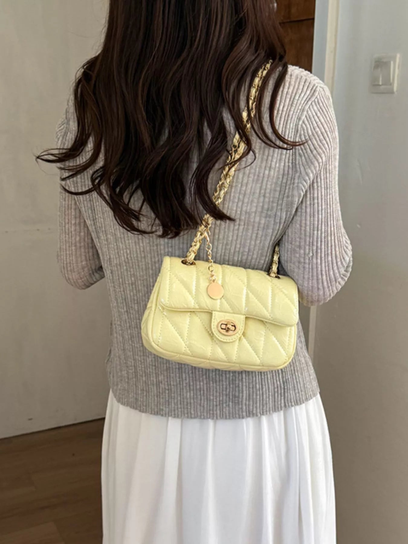 Quilted Chain Crossbody Bag