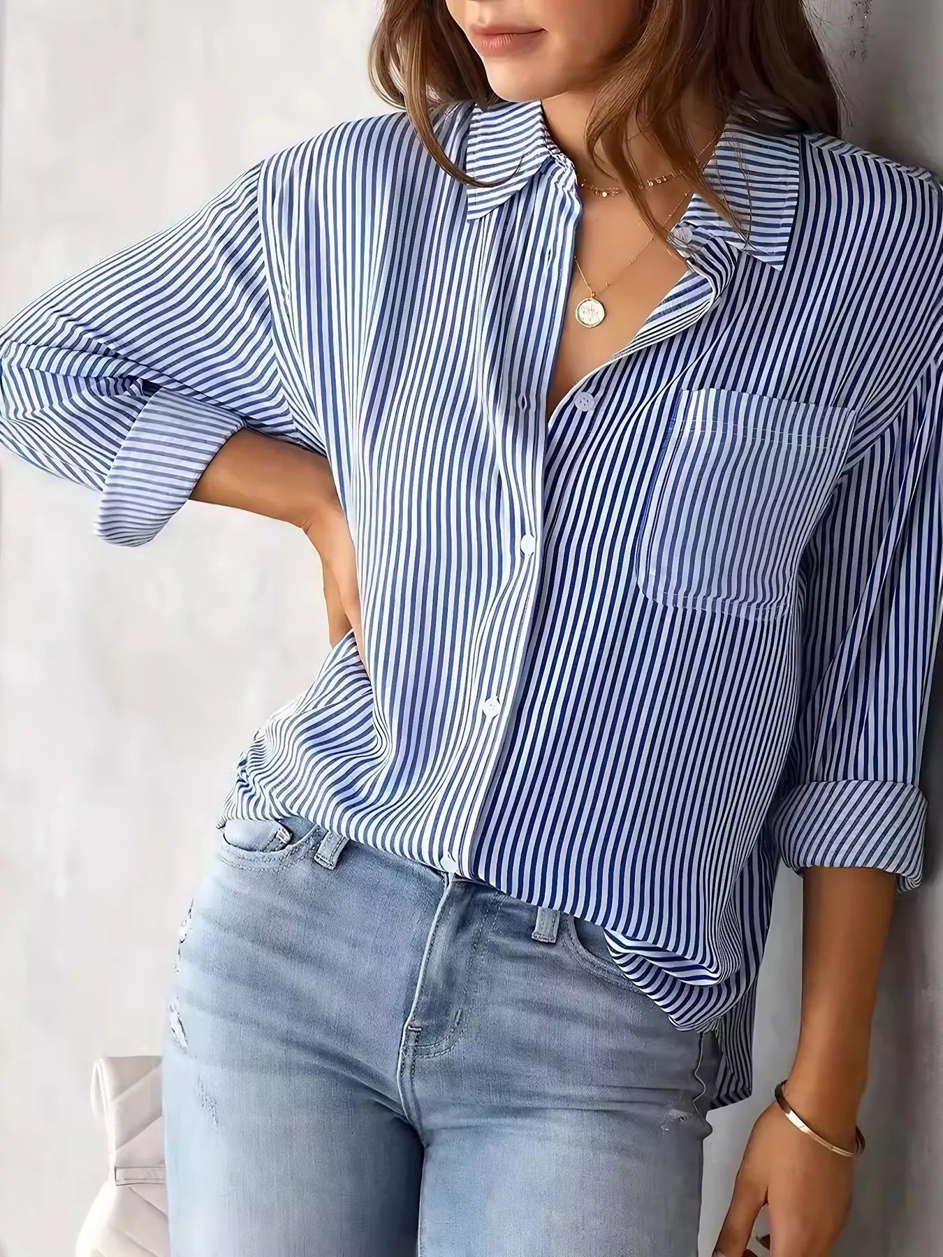 Classic Striped Button-Down Shirt
