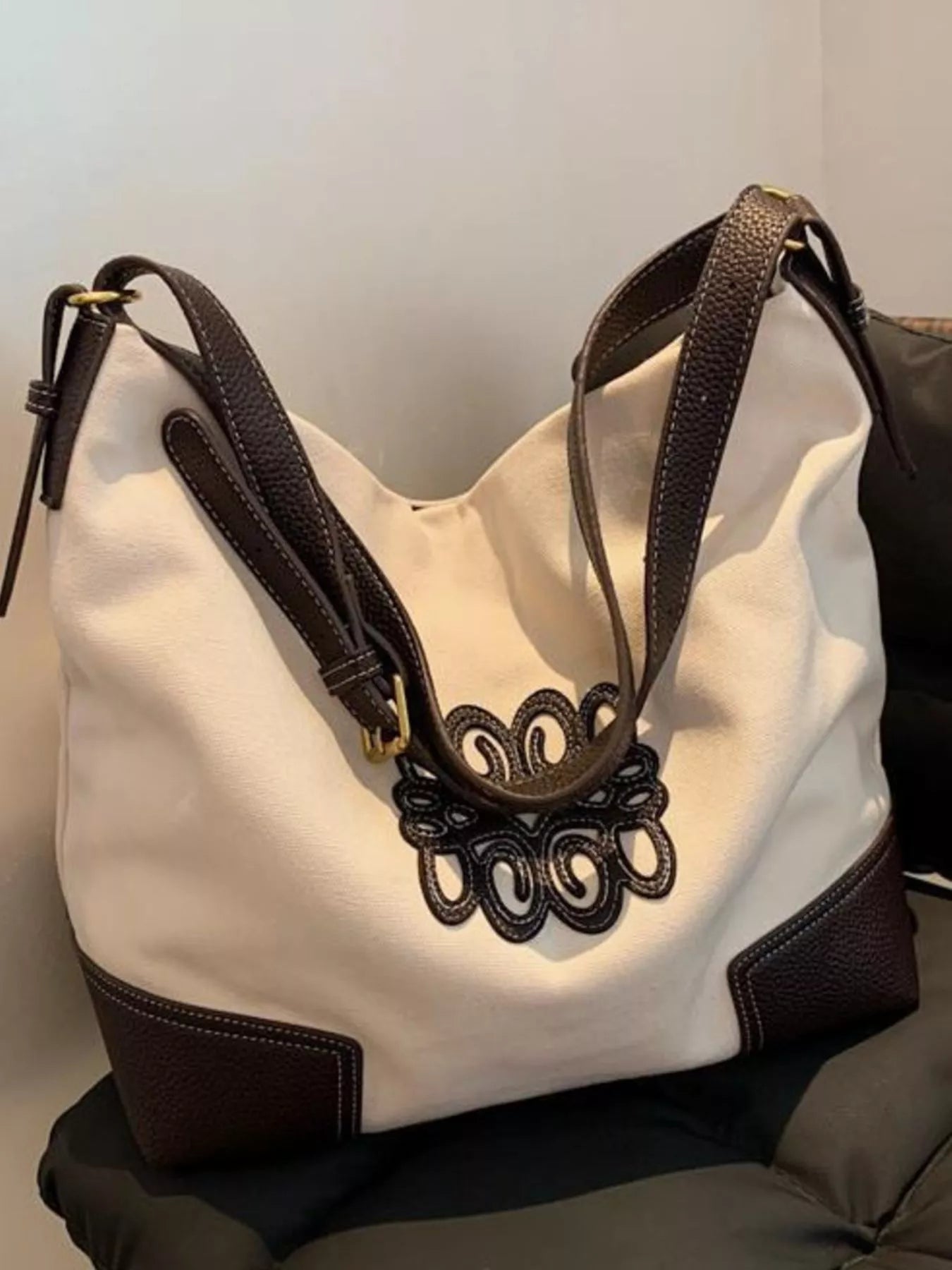 Embroidered Canvas Tote Bag