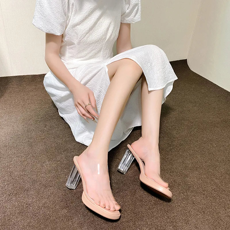 Open Toe Block Heels Sandals