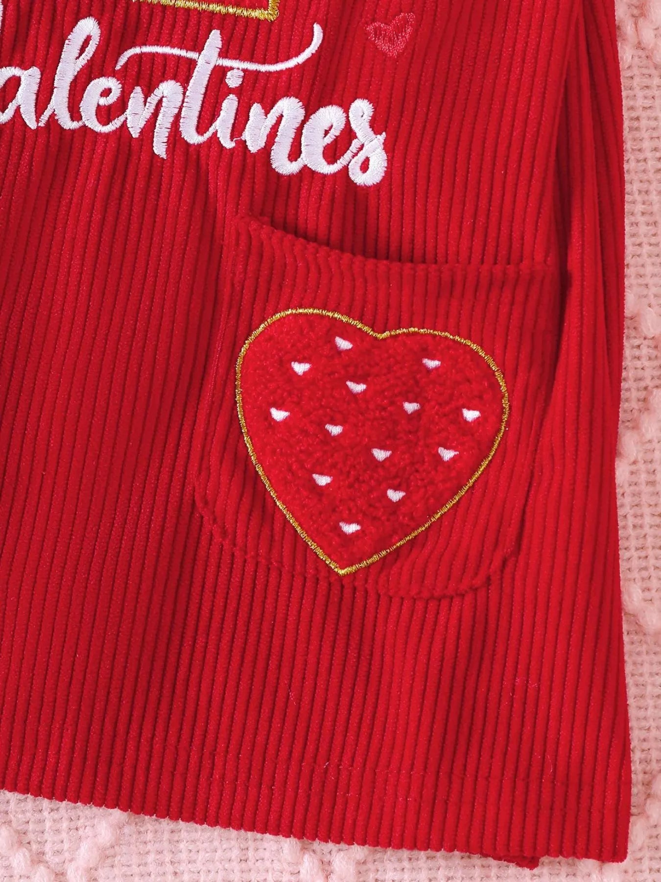 Children's Heart Print Bodysuit and Dress Outfit Set with Headband