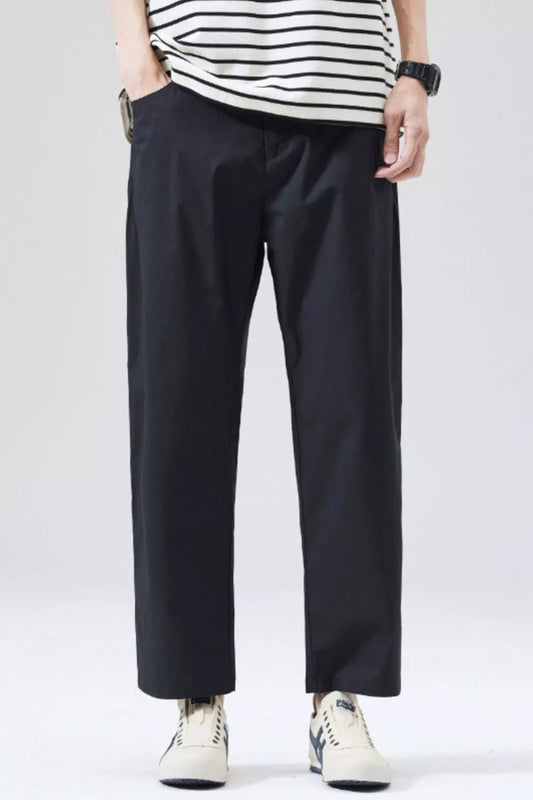 Men's Full Size Casual Loose Fit Cropped Pants Plus Size