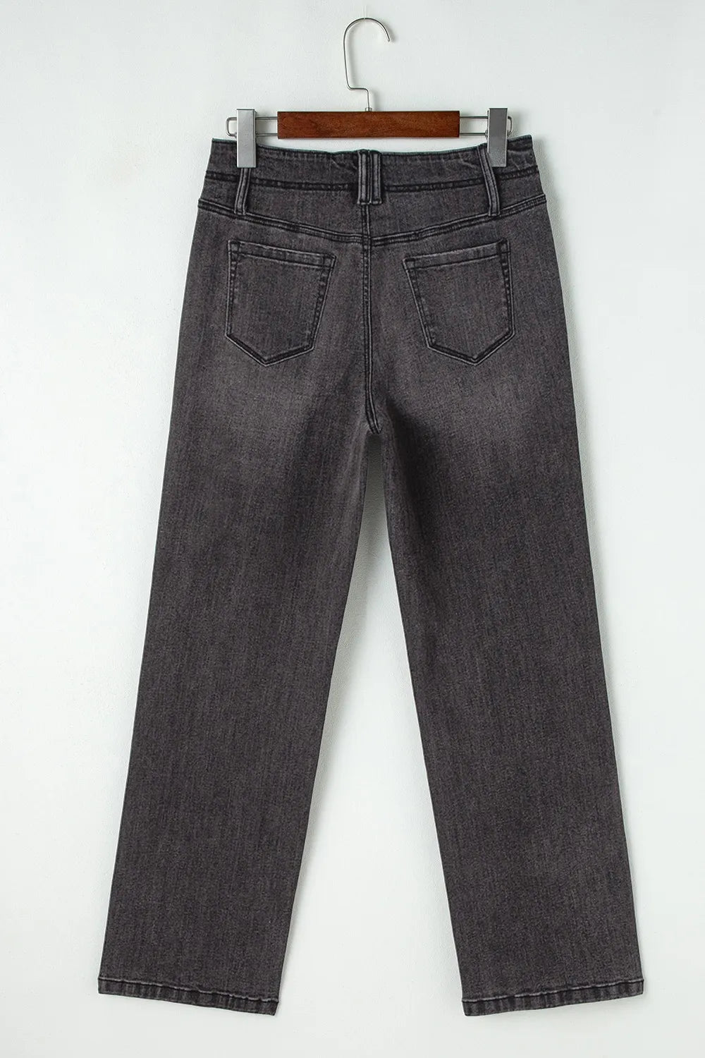 High-Waisted Wide-Leg Vintage Wash Jeans