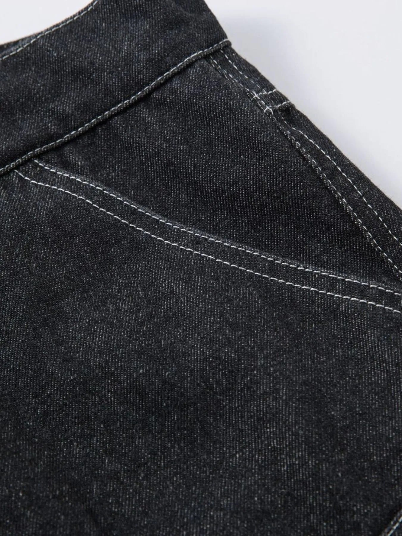 Men's Wide Leg Jeans with Contrast Panels