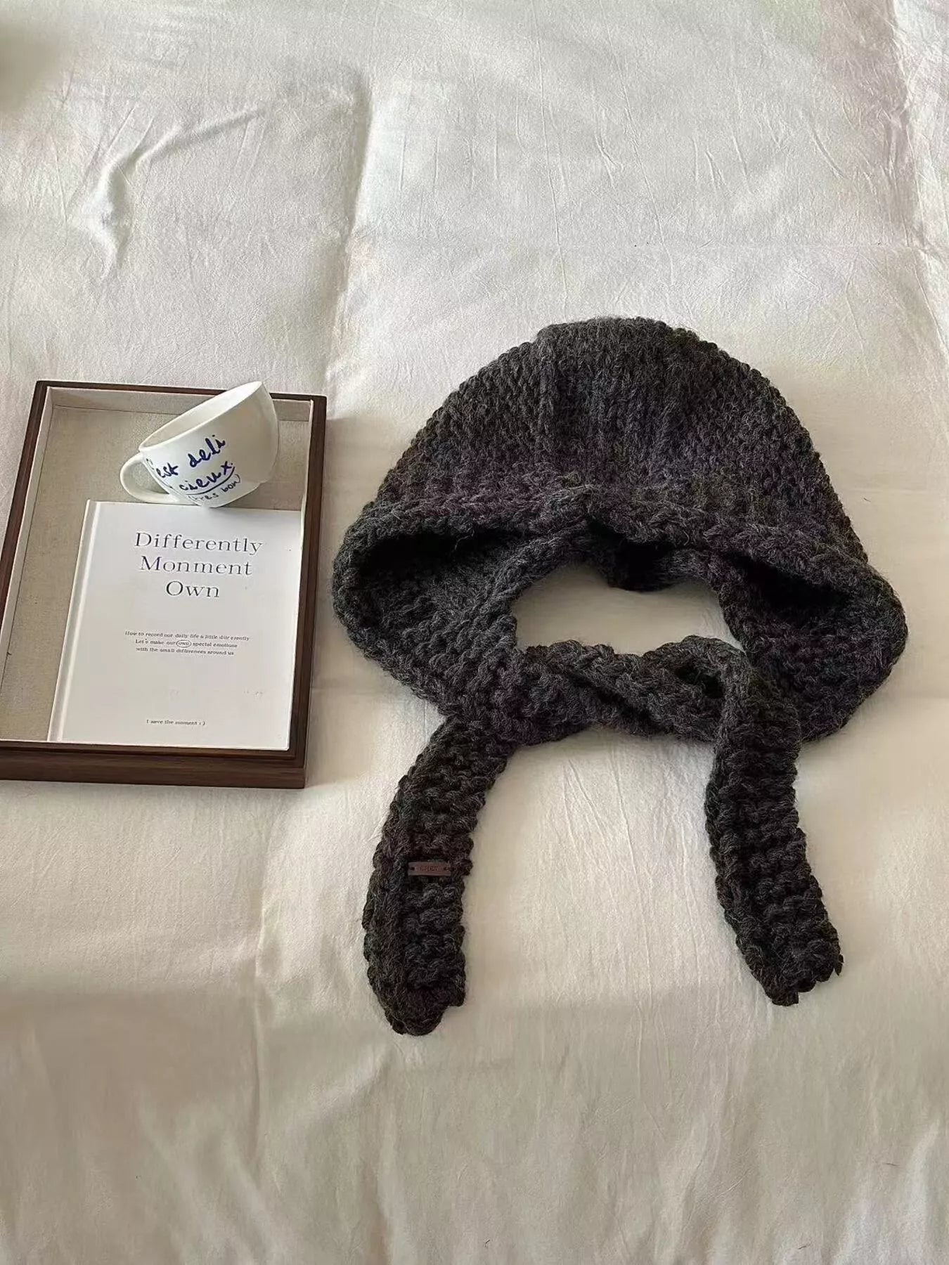 Knitted Earflap Beanie Hat