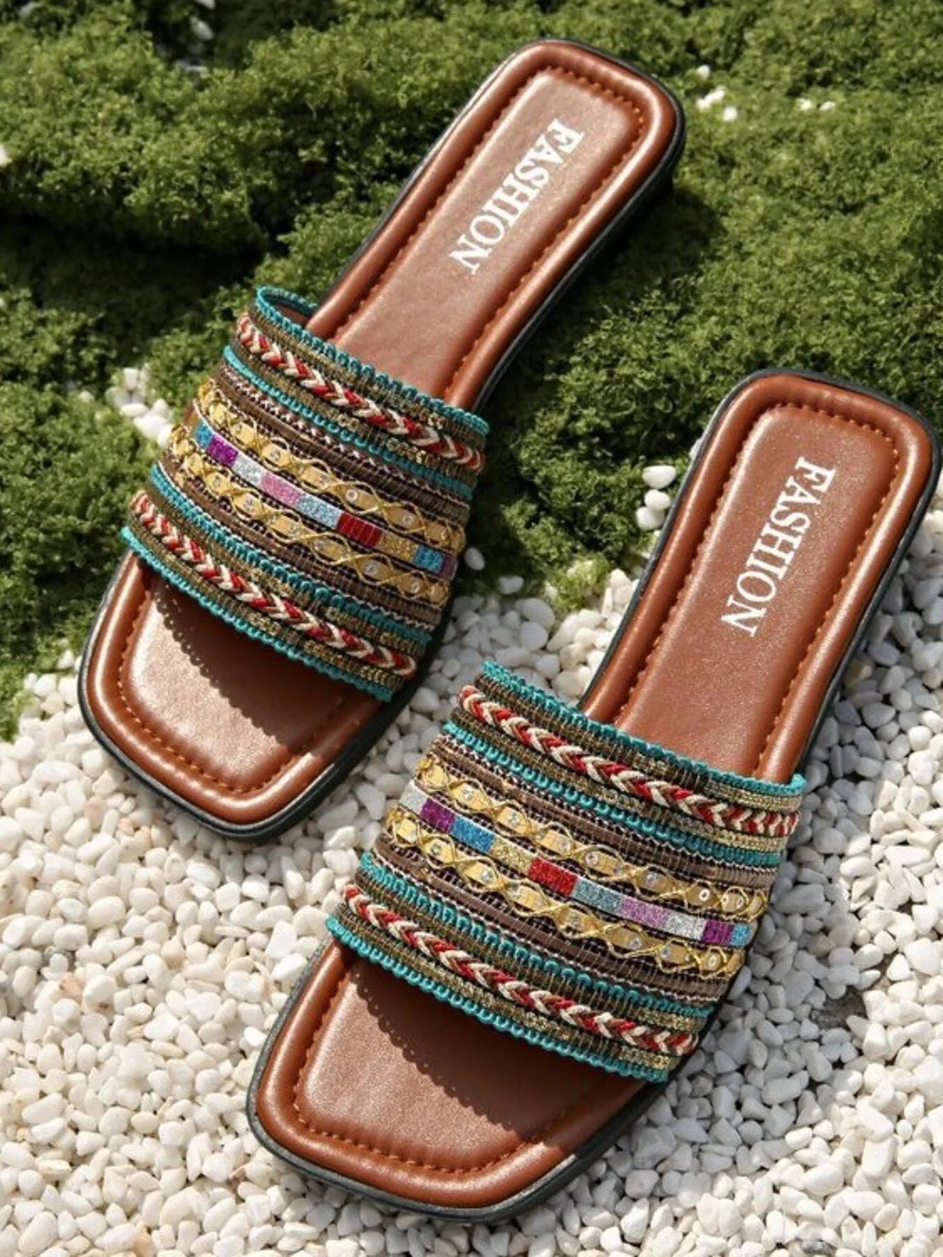 Open Toe Flats Sandals