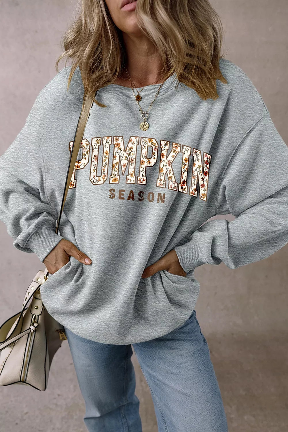 PUMPKIN SEASON Oversized Pullover Sweatshirt