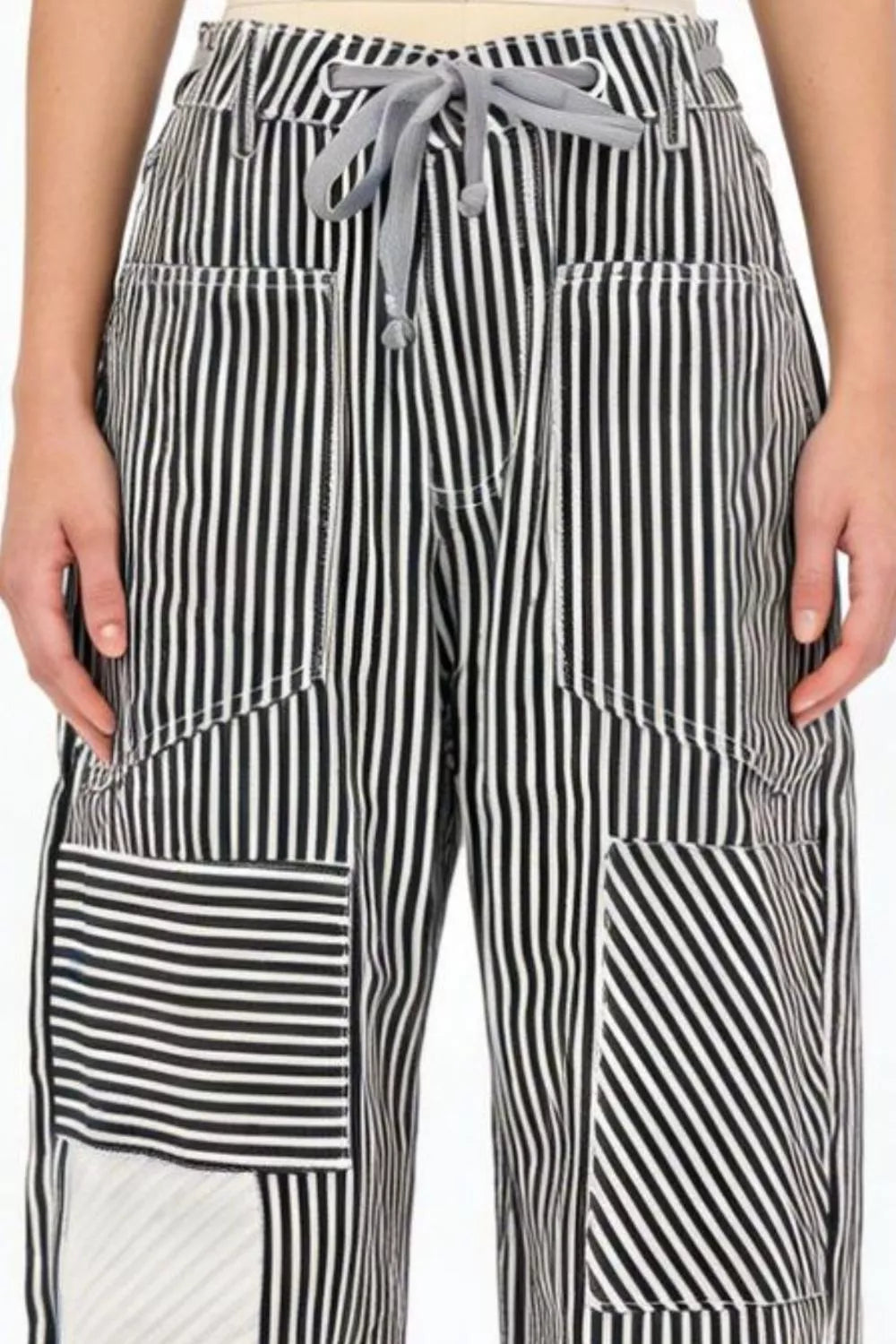 Striped Wide-Leg Pants