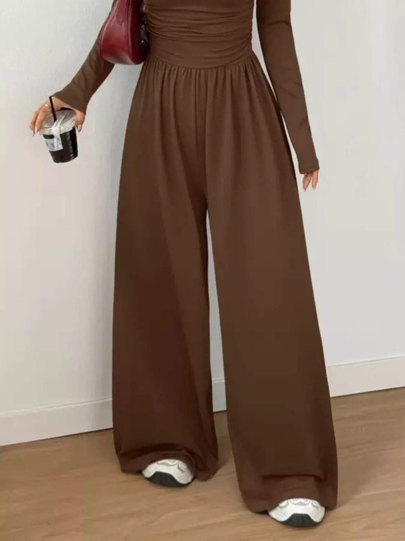 Scoop Neck Wide Leg Jumpsuit