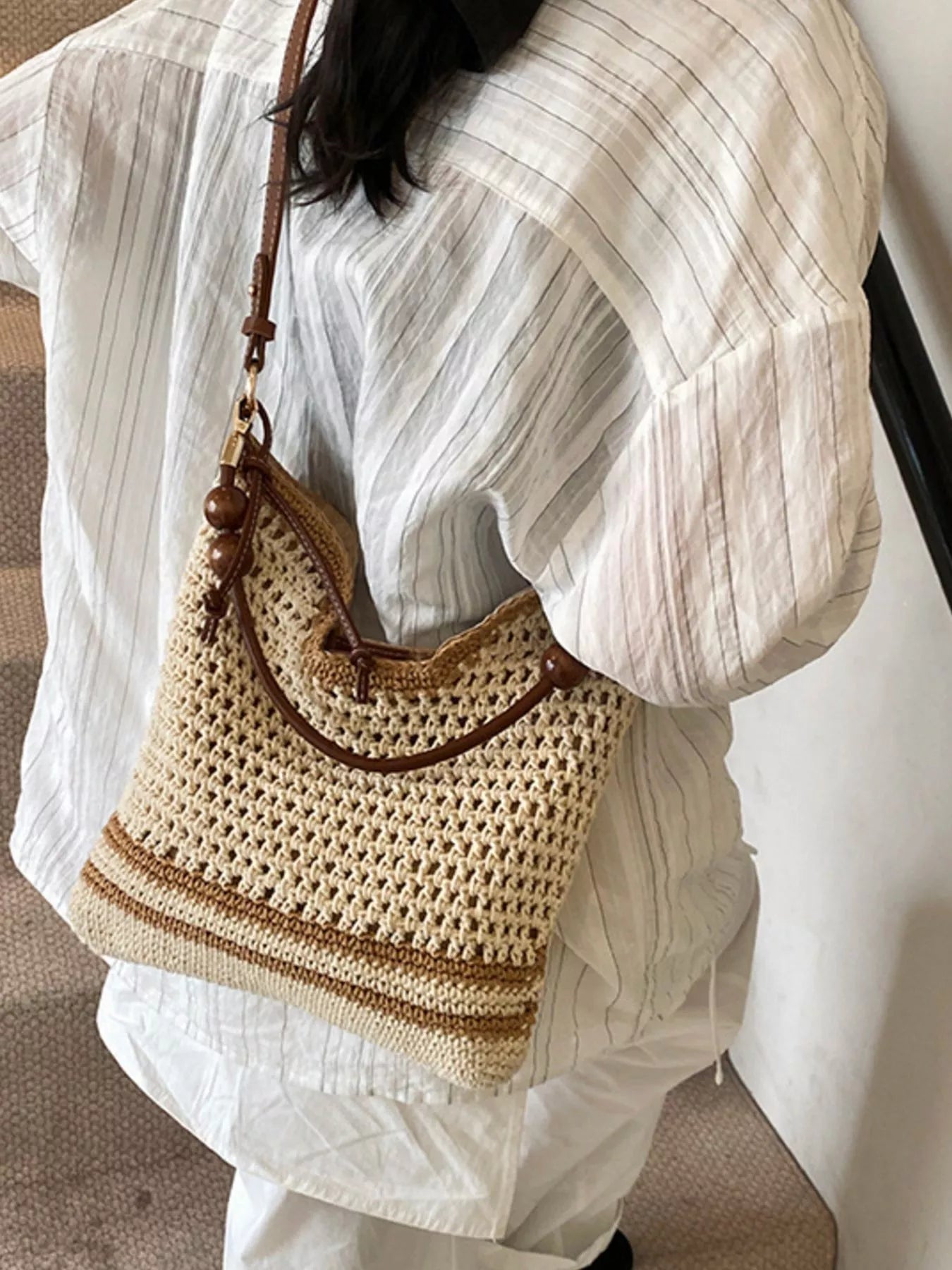 Crochet Knit Shoulder Bag