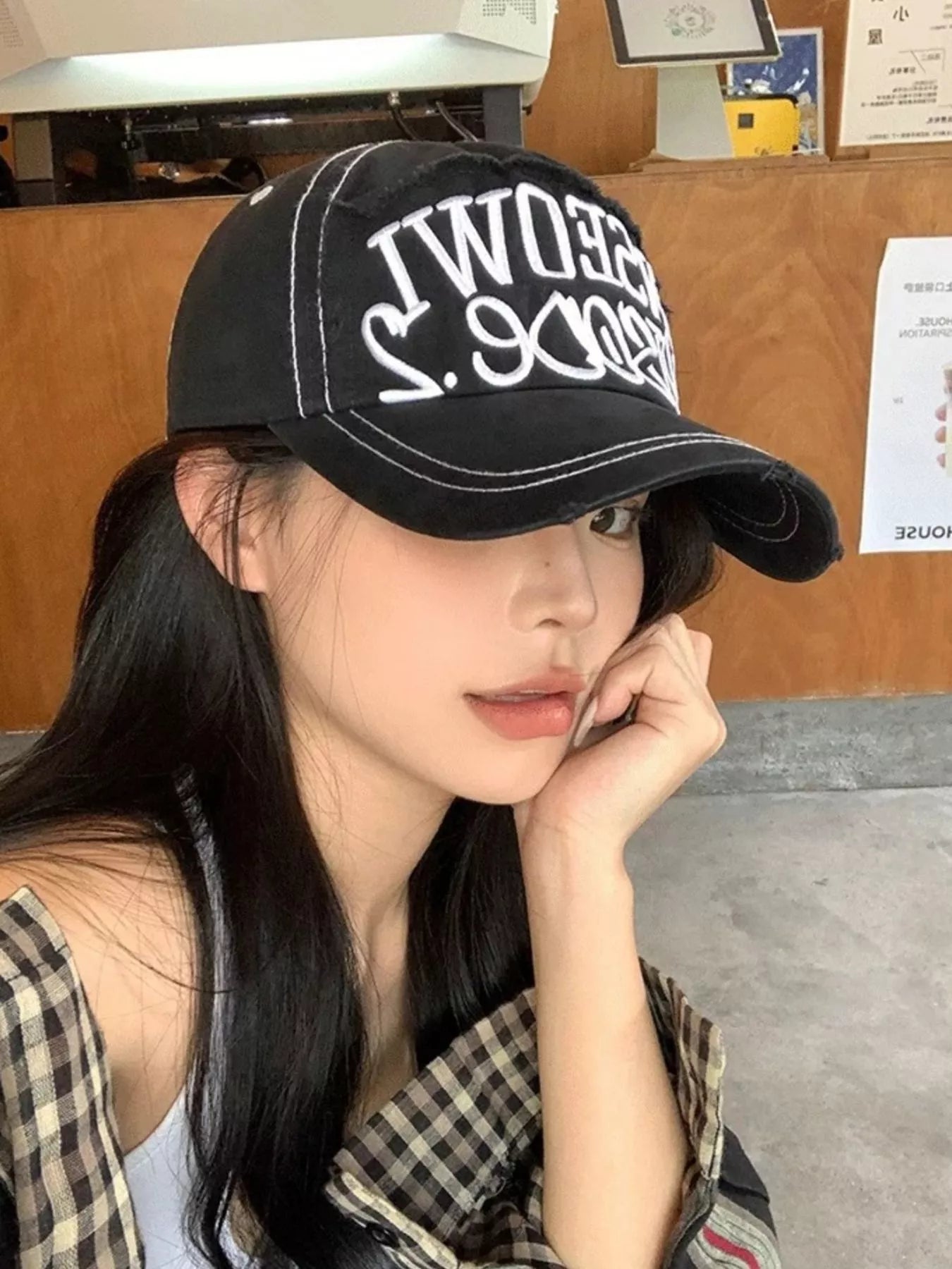 Letter Embroidered Baseball Cap