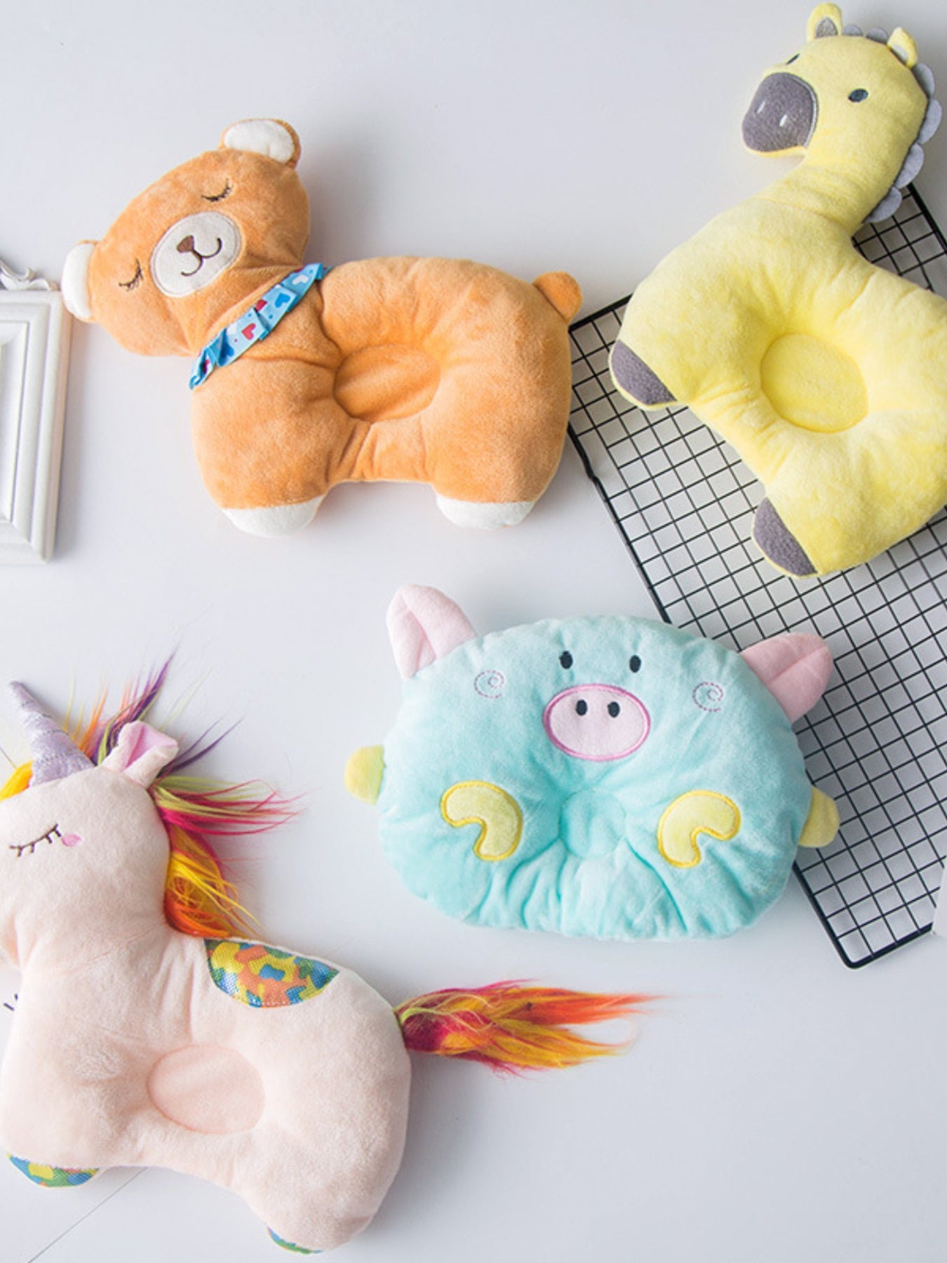Animal Shaped Head Protection Plush Pillow