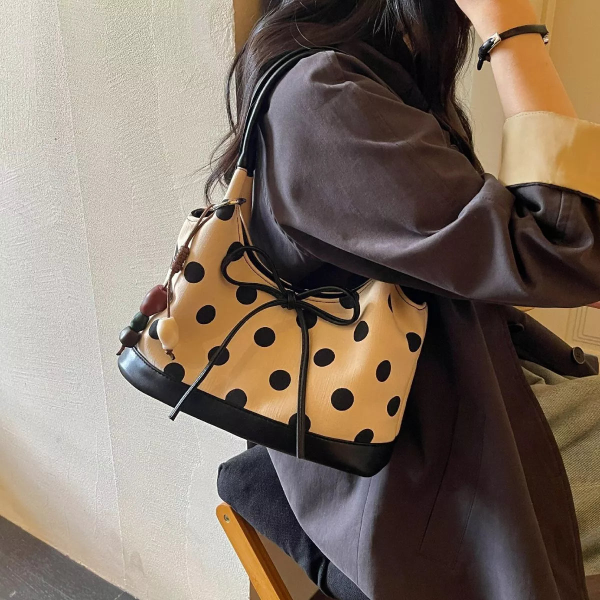 Polka Dot Shoulder Bag