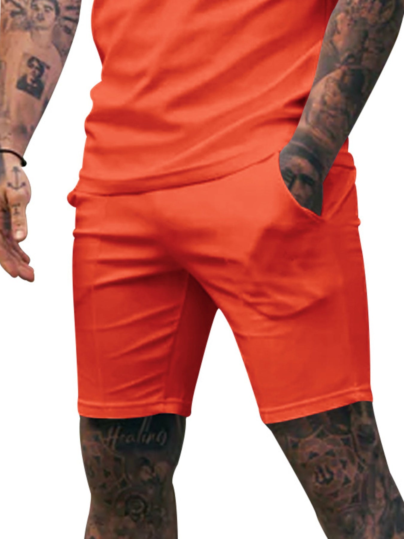 Men's Full Size Casual Drawstring Shorts Plus Size