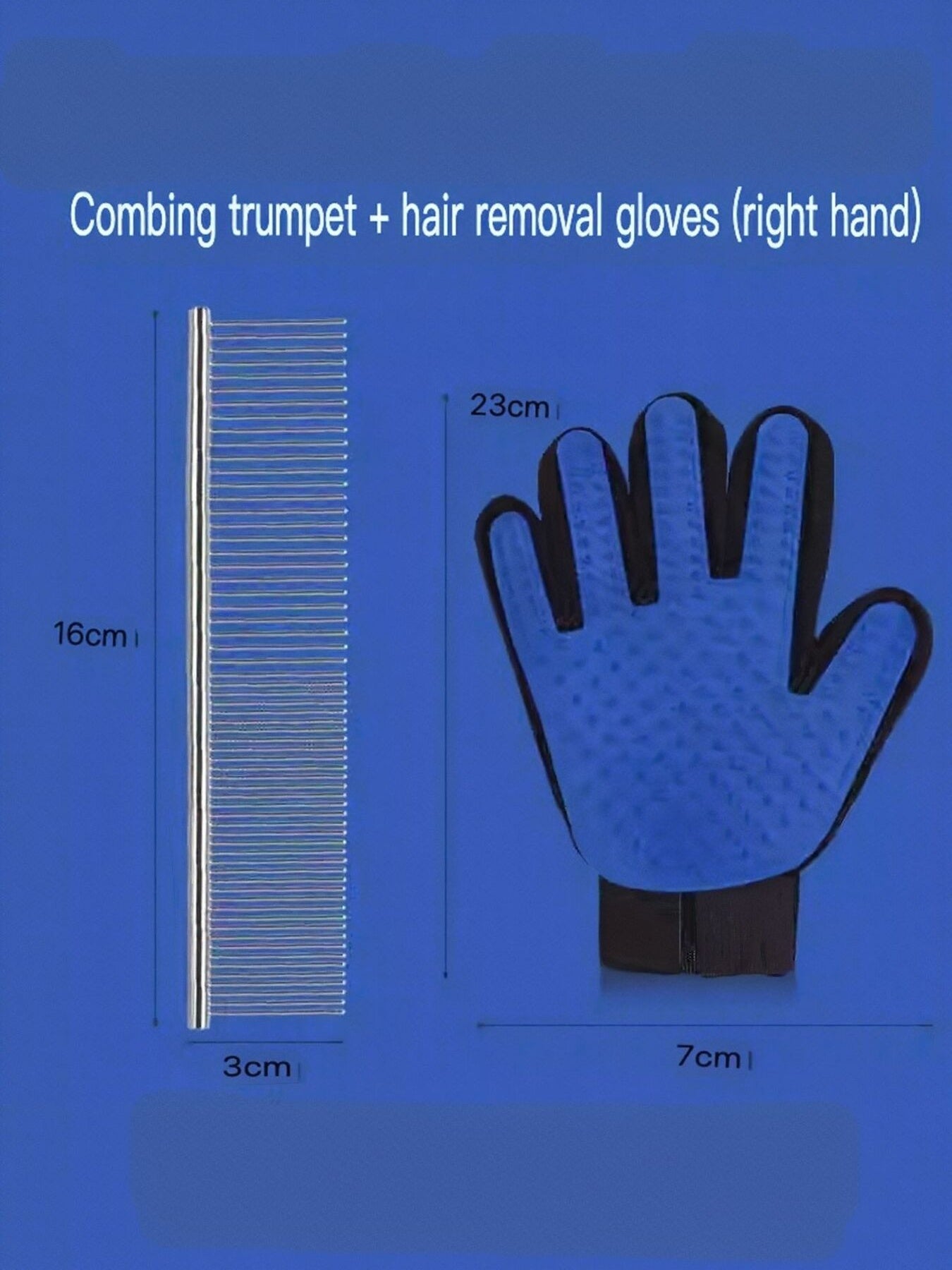 Stainless Steel Pet Grooming Comb for Hair Removal