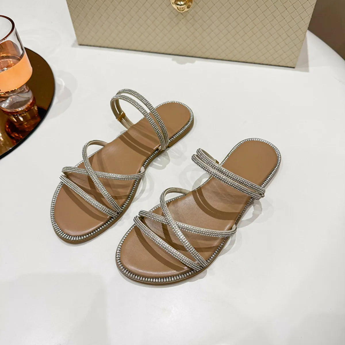 Open Toe Flats Sandals