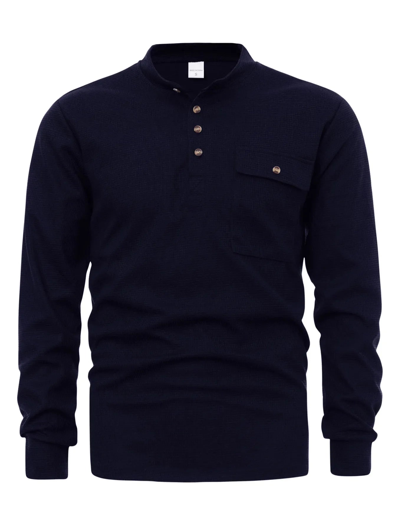 Men's Button Detail Long Sleeve T-Shirt