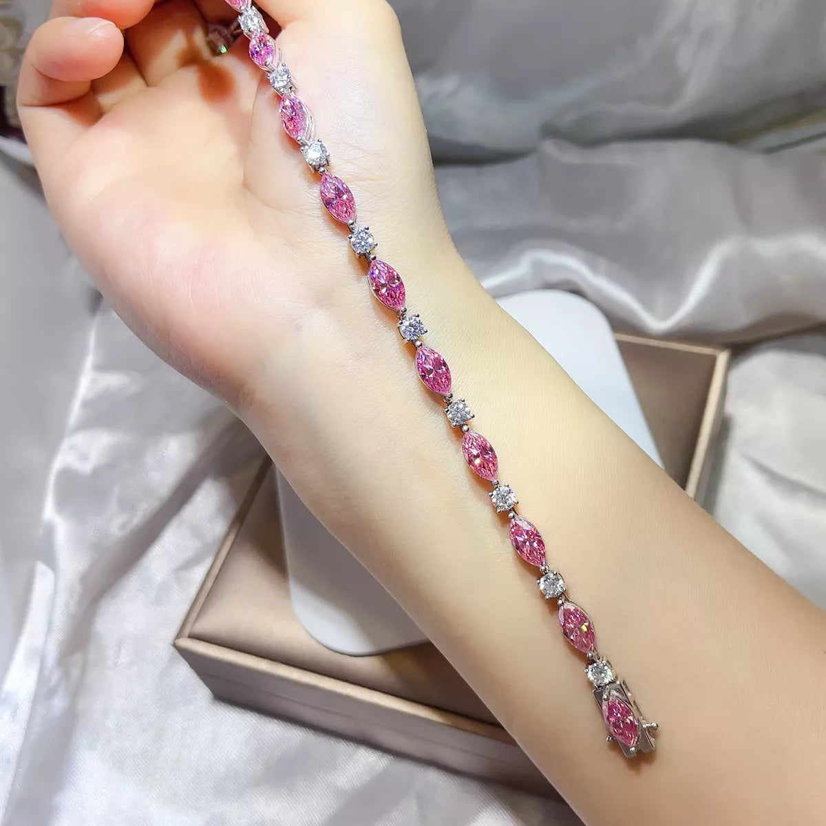 925 Sterling Silver Moissanite Bracelet