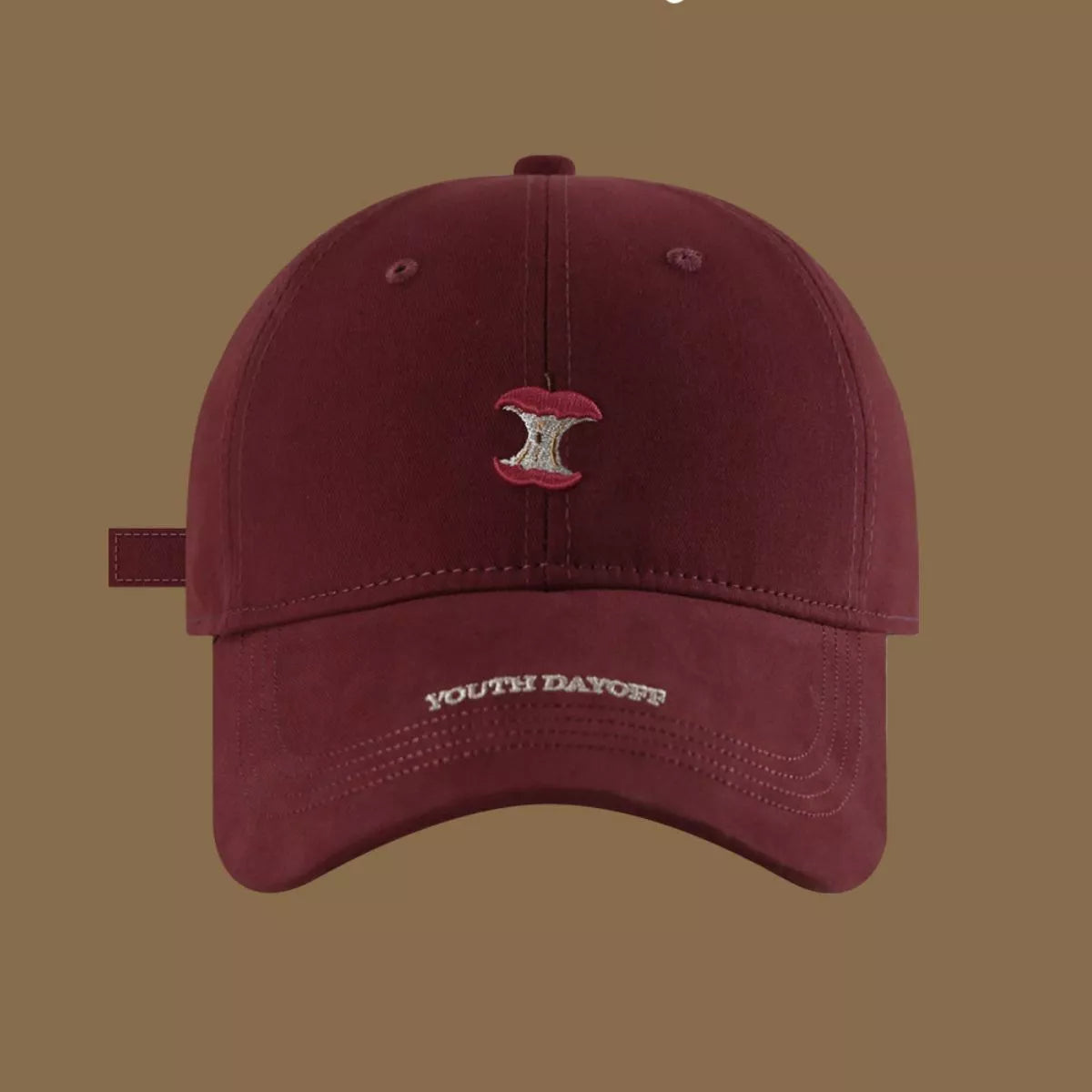 Embroidered Apple Core Baseball Cap