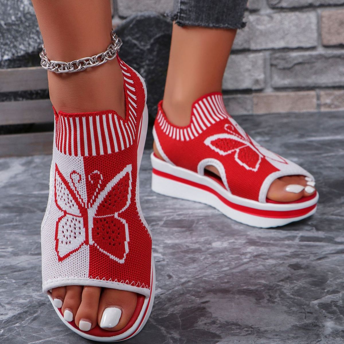 Open Toe Wedge Sandals