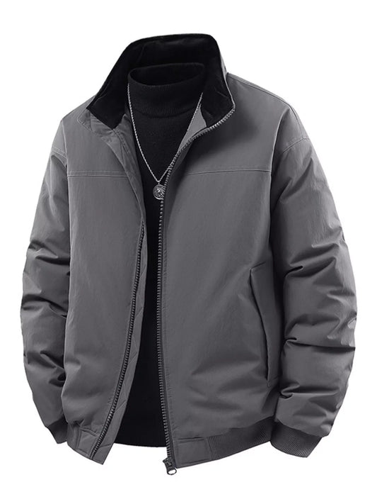 Men's Casual Stand Collar Lightweight Bomber Jacket