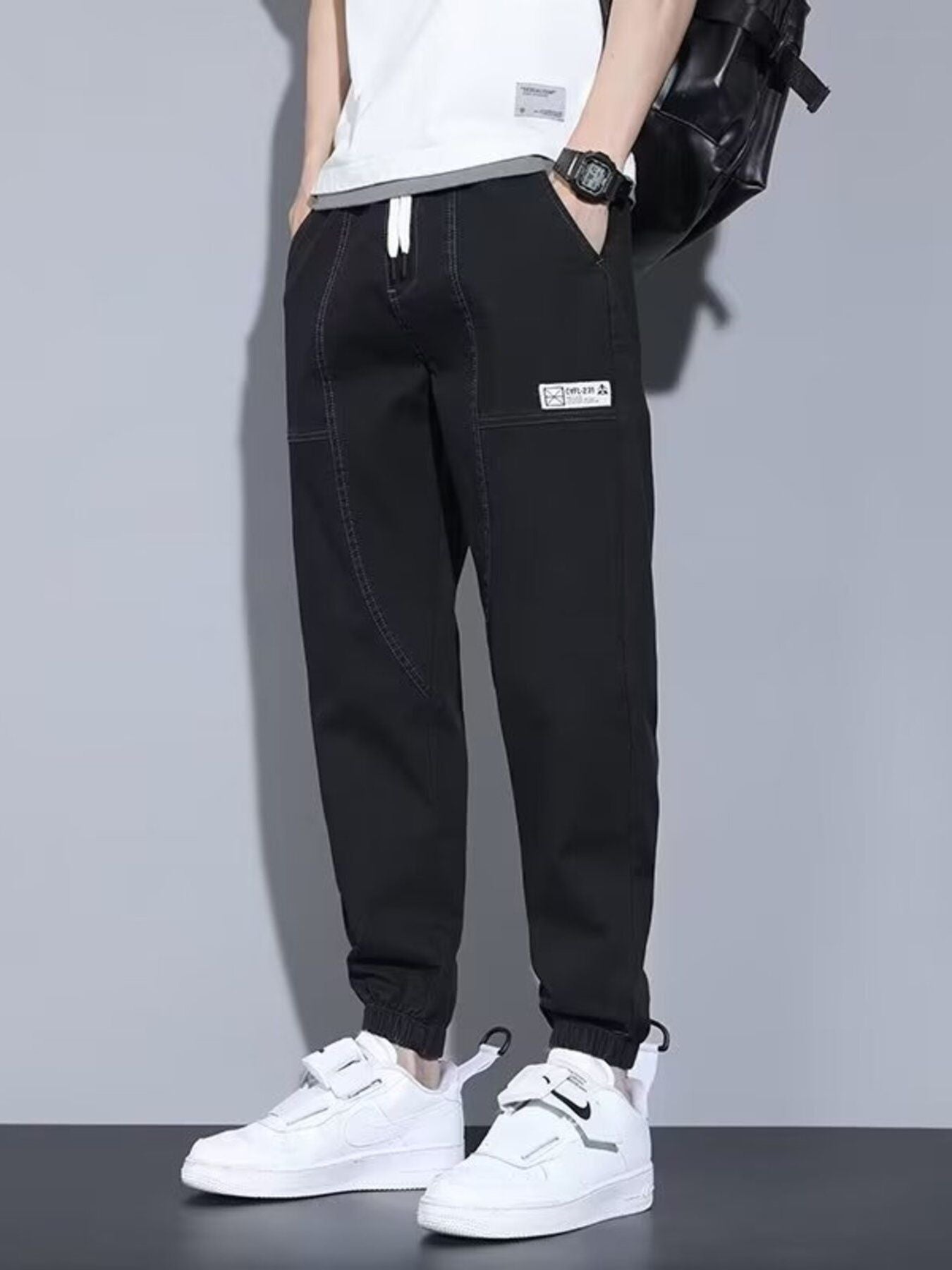 Men's Full Size Casual Loose Fit Denim Joggers Plus Size