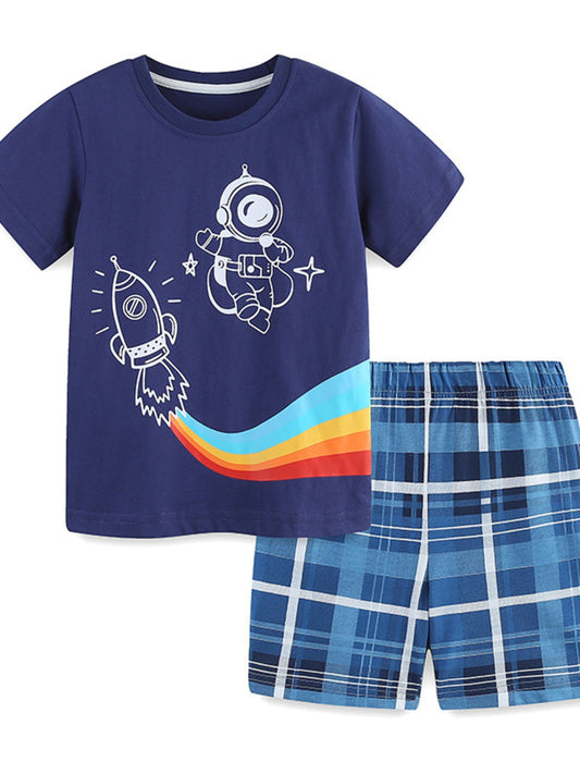 Children's Astronaut Short Sleeve Tee and Shorts Set