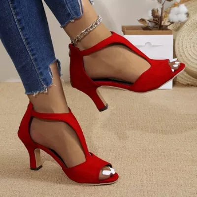 Open Toe Block Heels Sandals
