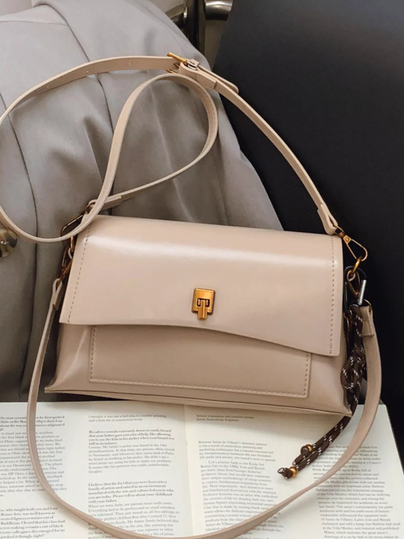Leather Flap Shoulder Bag