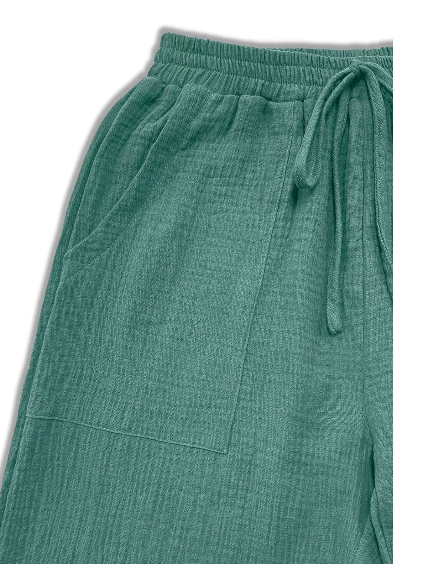 Loose Fit Gauze Drawstring Pants
