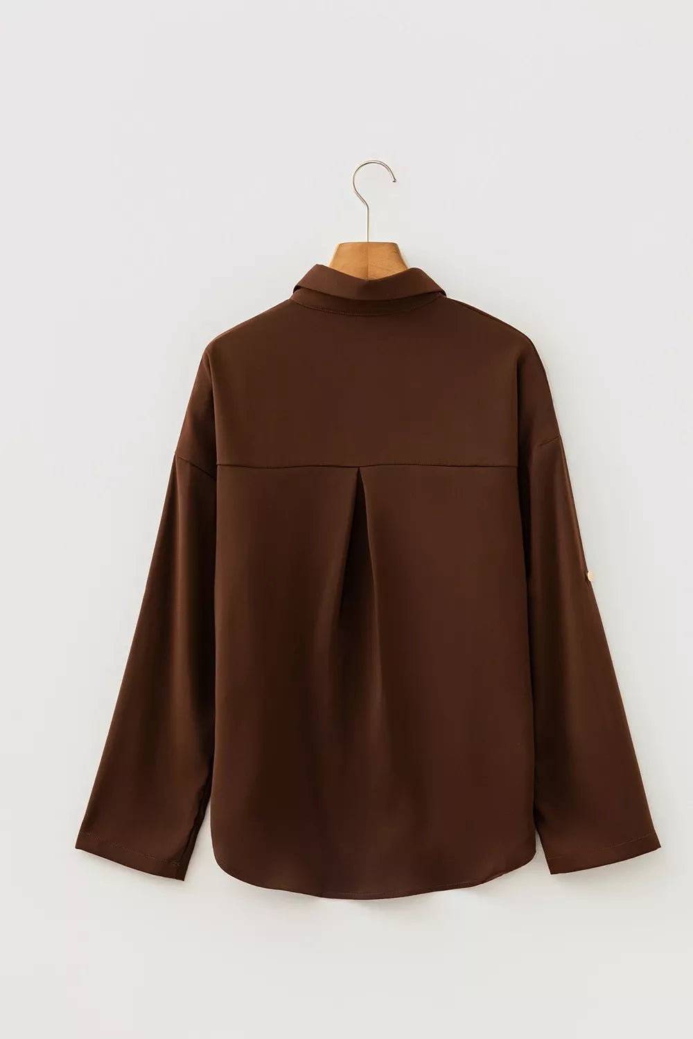 Multi Button Decoration Tab Long Sleeve Casual Shirt