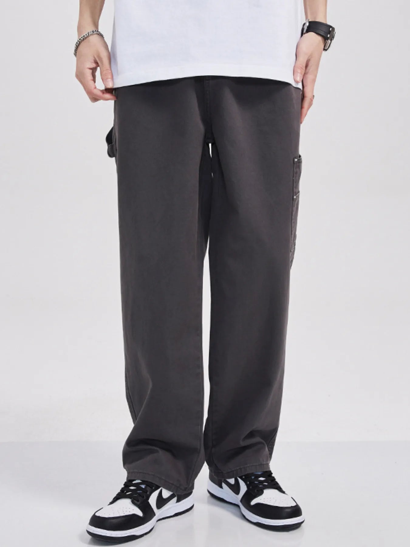 Men's Full Size Relaxed Fit Cargo Jeans Plus Size