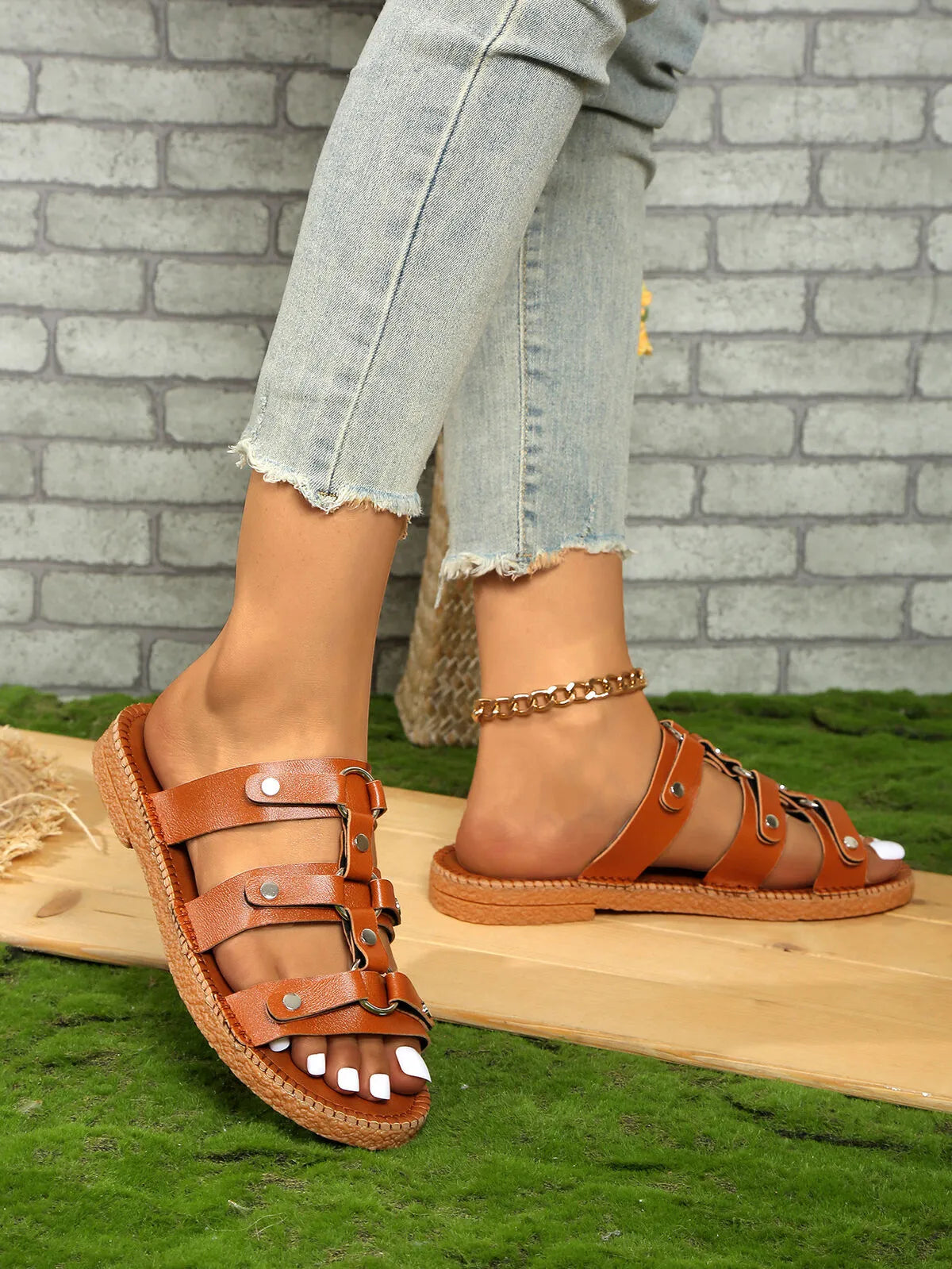 Studded Open Toe Sandals
