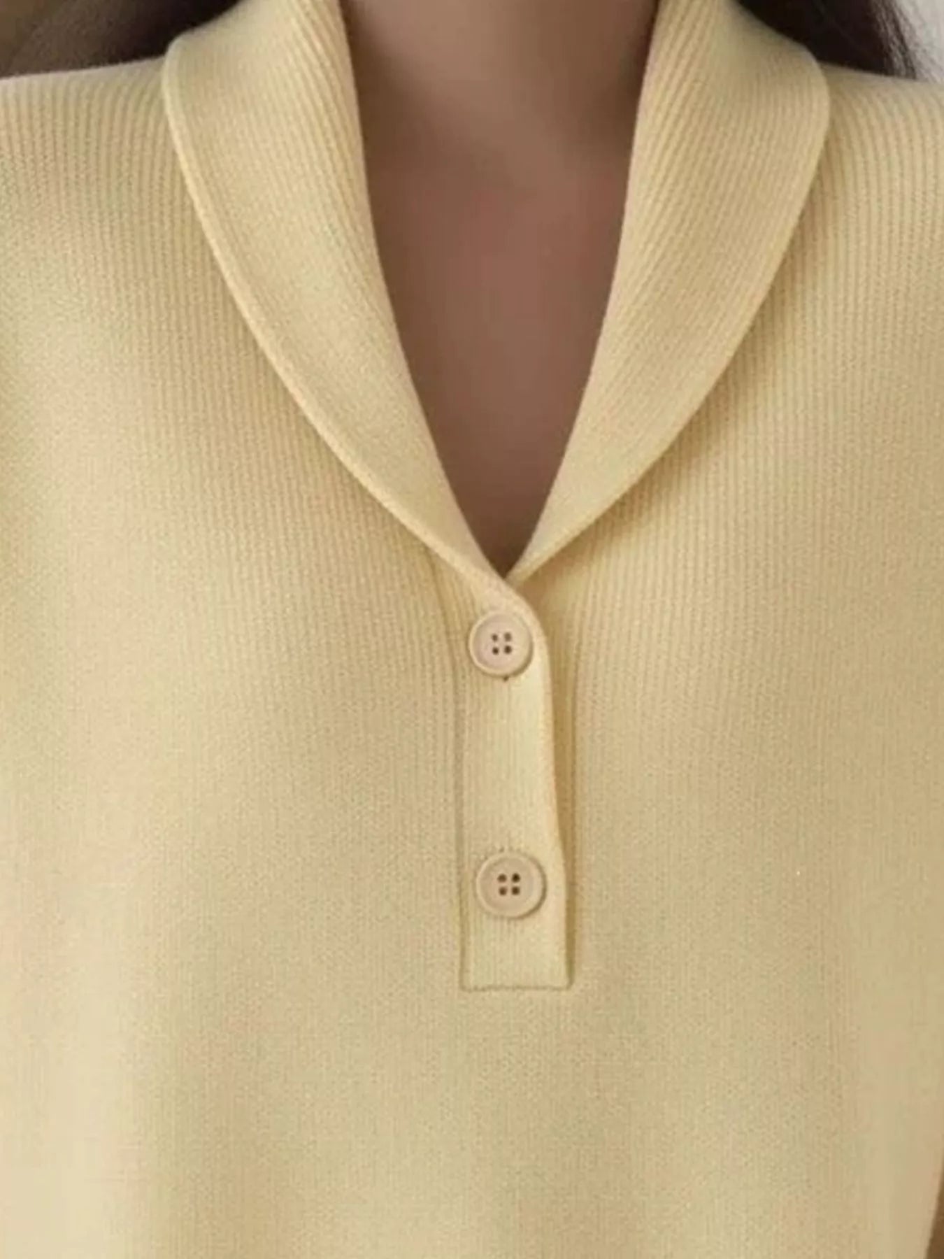 Button Detail Long Sleeve Sweater
