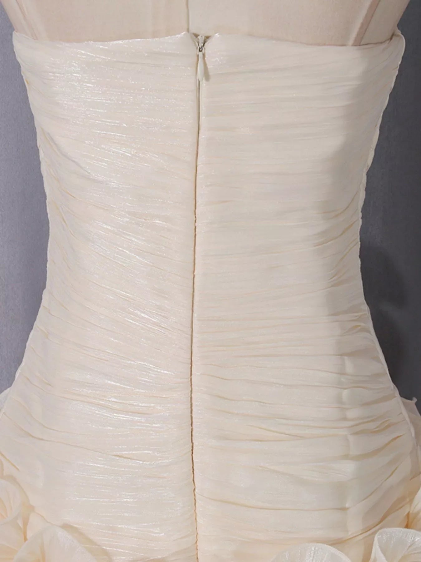 Strapless Ruffle Ruched Mini Dress