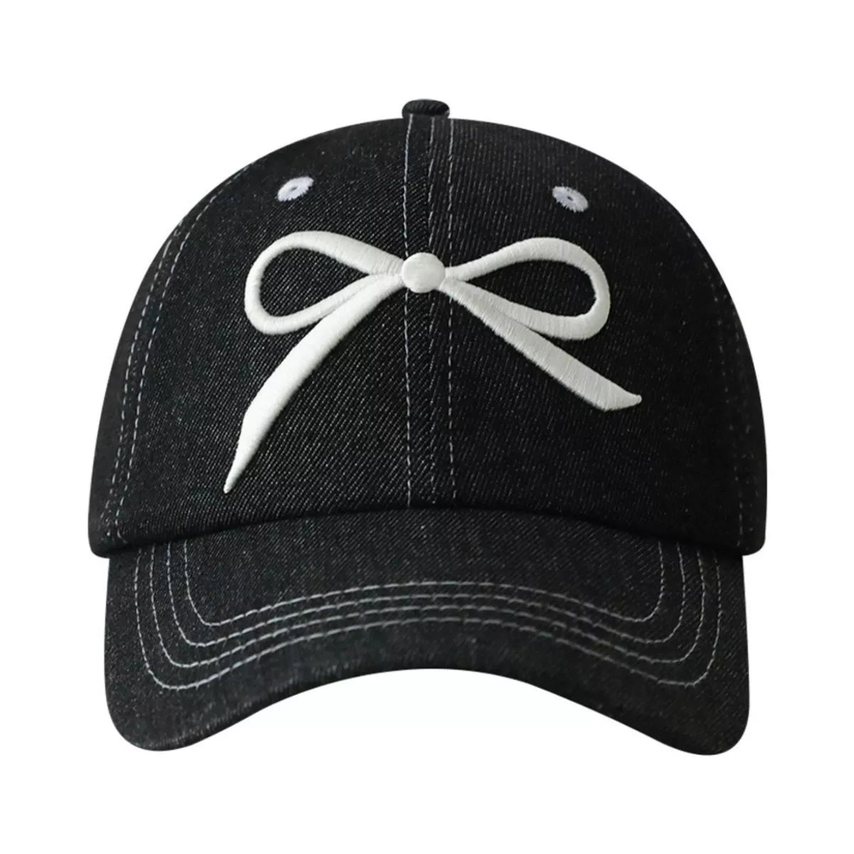 Bow Embroidered Baseball Cap