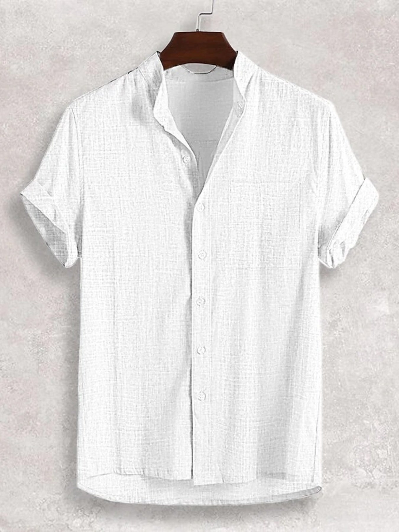 Men's Full Size Casual Button Up Short Sleeve Shirt Plus Size